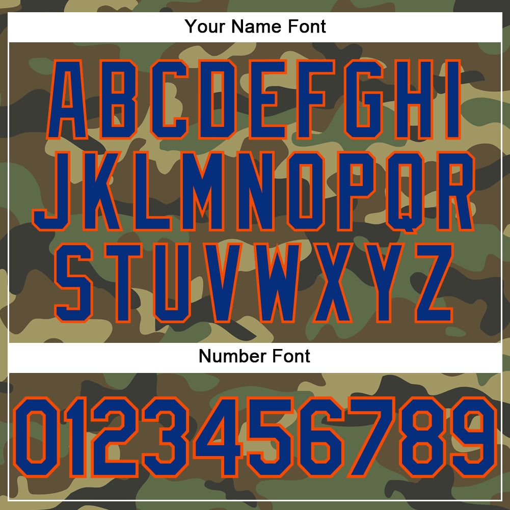 Custom Camo Royal-Orange Performance Salute To Service T-Shirt view 4