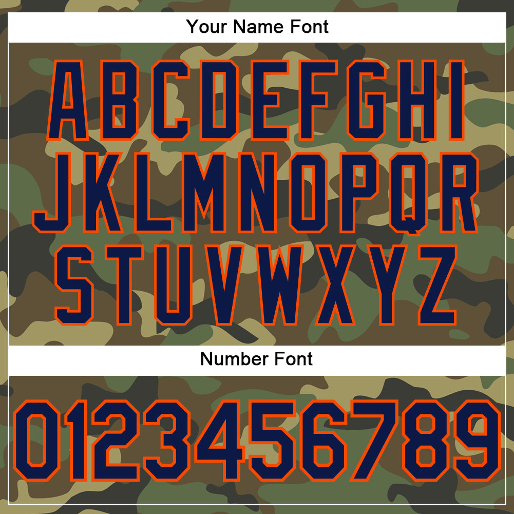 Custom Camo Navy-Orange Performance Salute To Service T-Shirt view 4