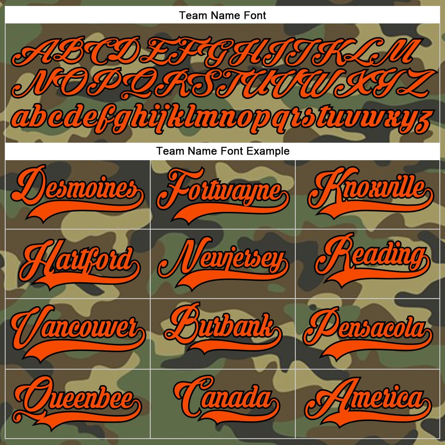 Custom Camo Orange-Black Salute To Service Hockey Lace Neck Jersey view 4