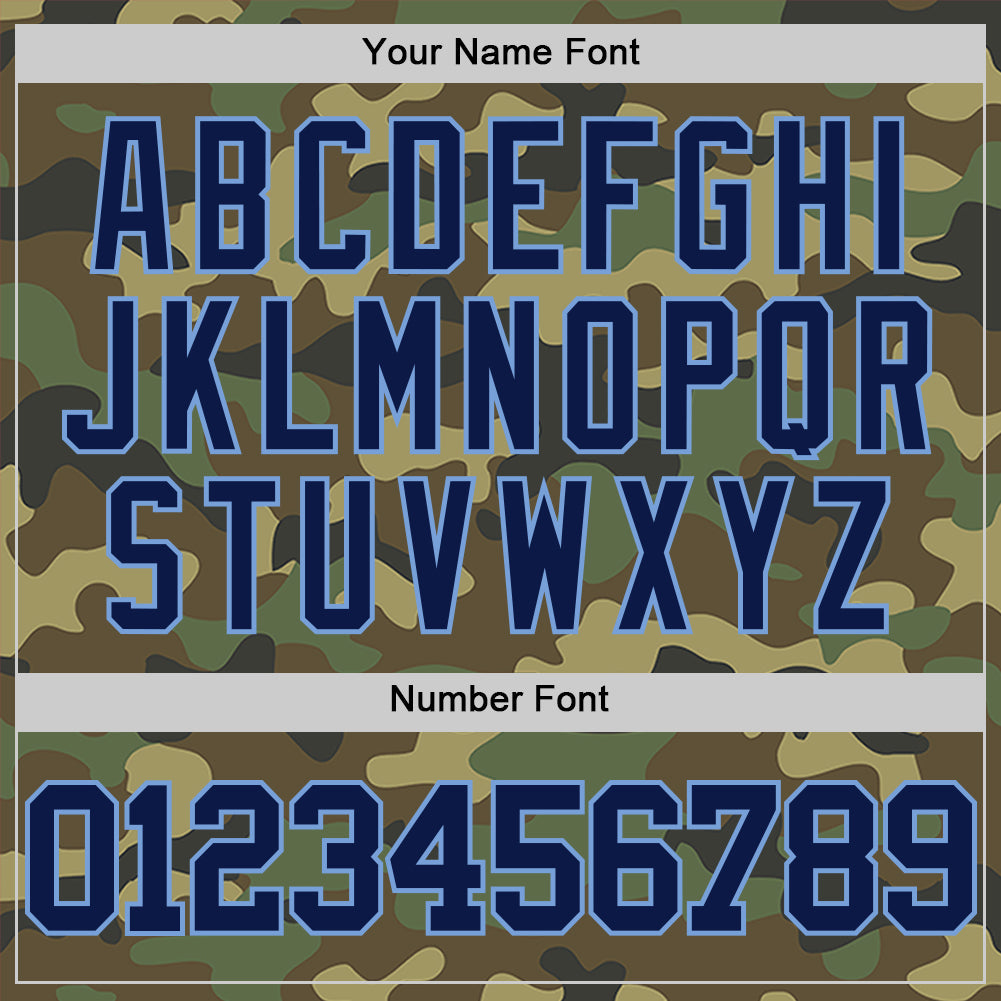 Custom Camo Navy-Light Blue Authentic Salute To Service Basketball Jersey view 4