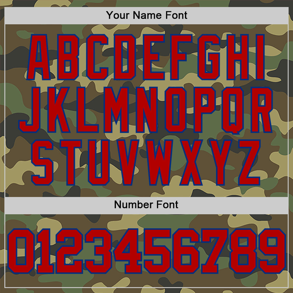 Custom Camo Red-Royal Authentic Salute To Service Basketball Jersey view 4