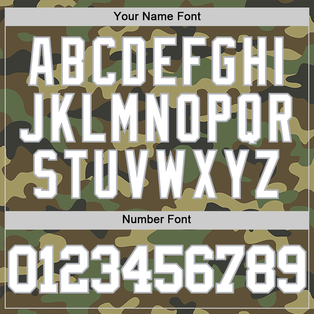 Custom Camo White-Gray Authentic Salute To Service Basketball Jersey view 4
