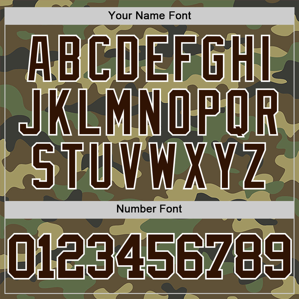 Custom Camo Brown-White Authentic Salute To Service Basketball Jersey view 4