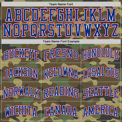 Custom Camo Royal White-Red Authentic Salute To Service Basketball Jersey view 3