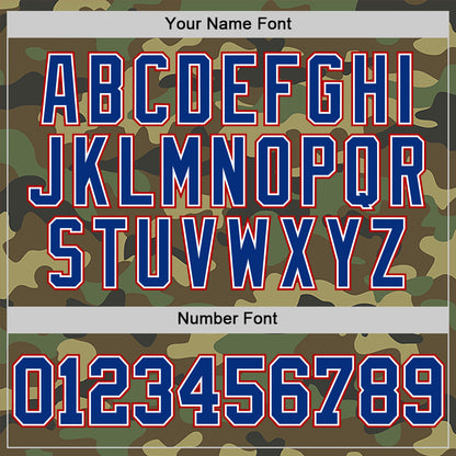 Custom Camo Royal White-Red Authentic Salute To Service Basketball Jersey view 4