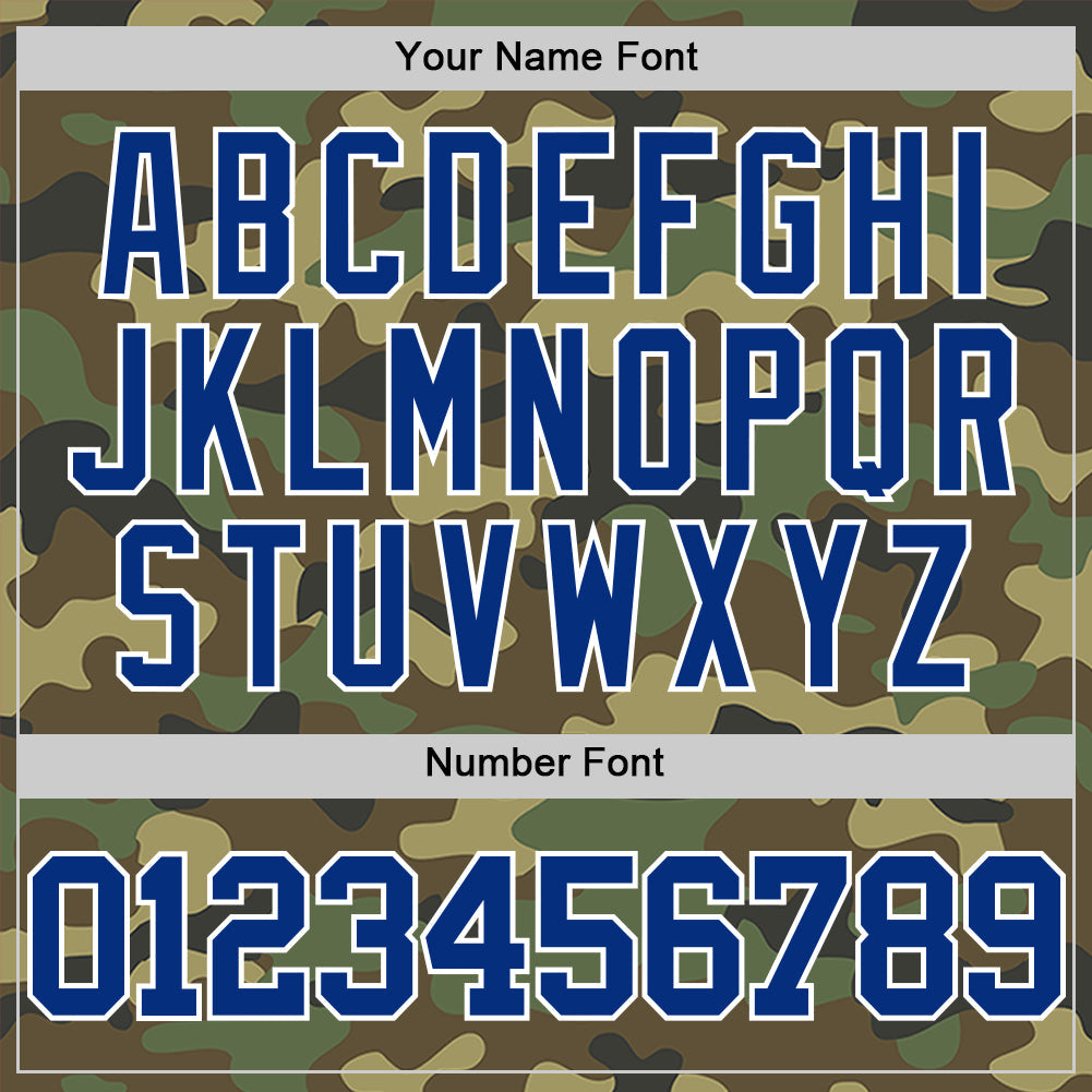 Custom Camo Royal-White Authentic Salute To Service Basketball Jersey view 4