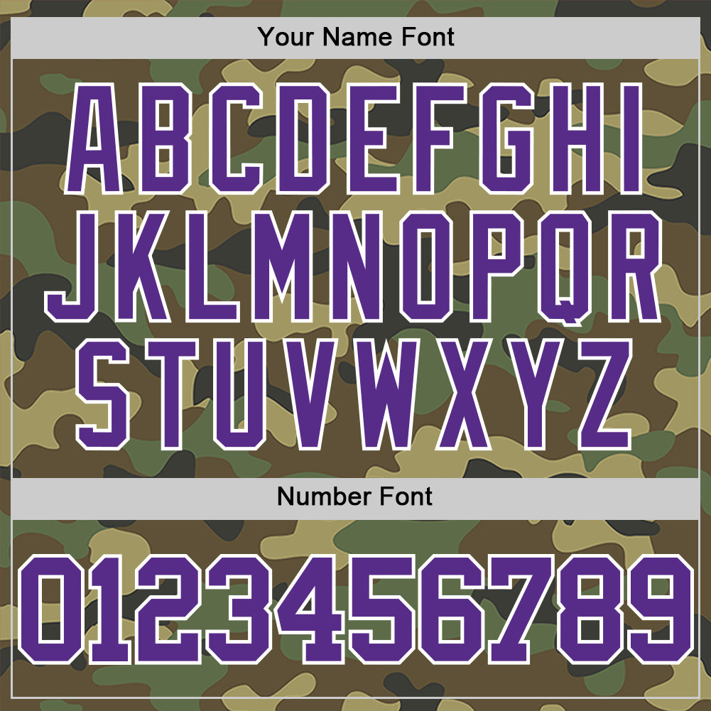Custom Camo Purple-White Authentic Salute To Service Basketball Jersey view 4