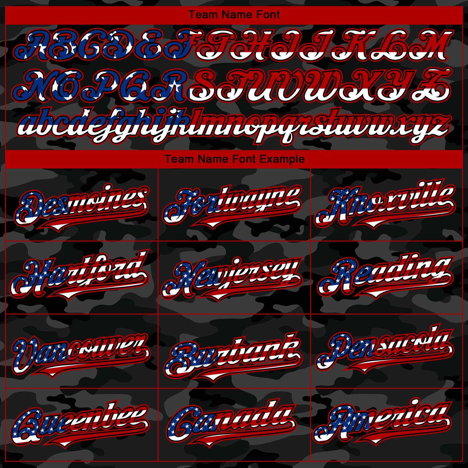 Custom Camo USA Flag Black-Red 3D Authentic Salute To Service Baseball Jersey view 4