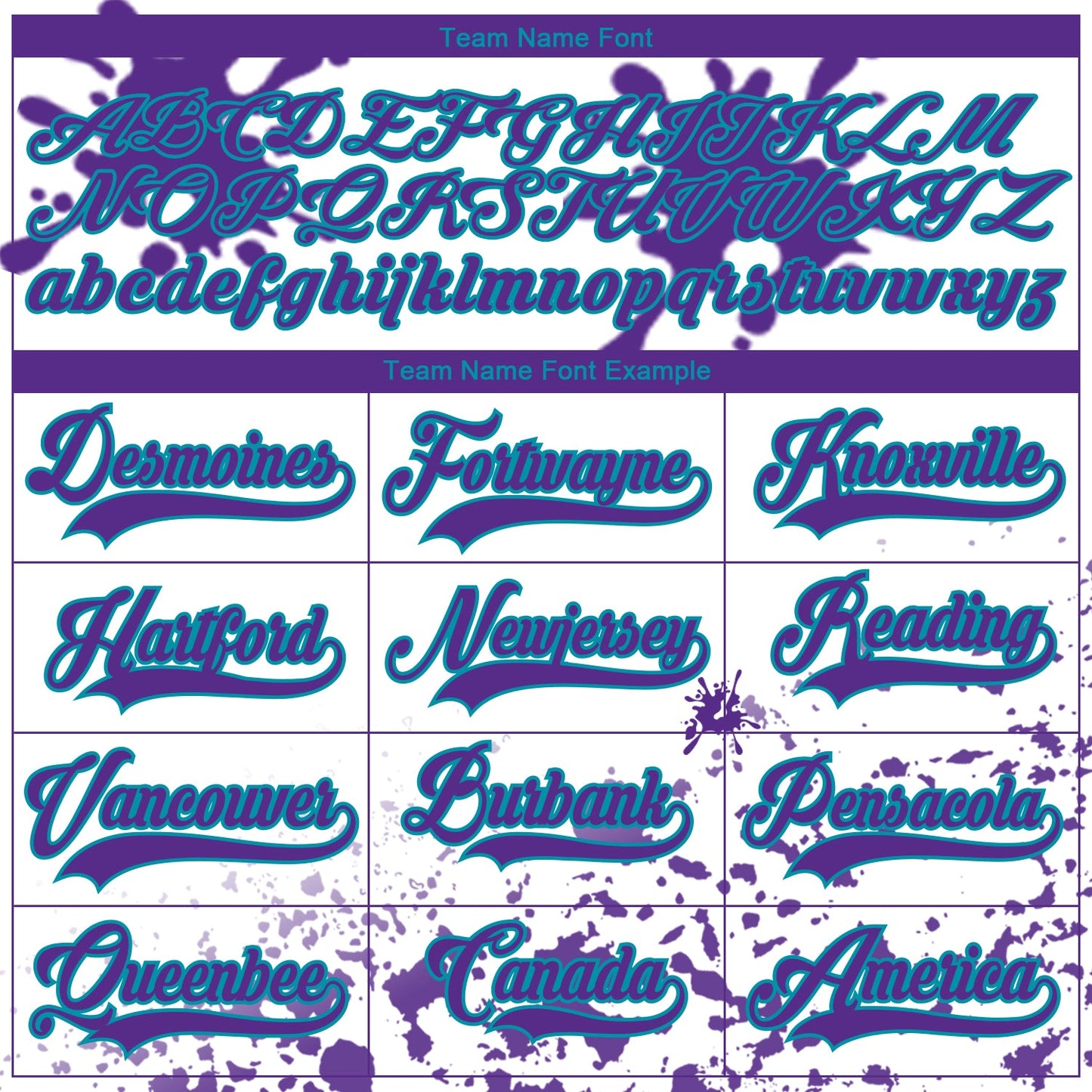 Custom Camo Purple Teal-White Splash Hockey Lace Neck Jersey view 4