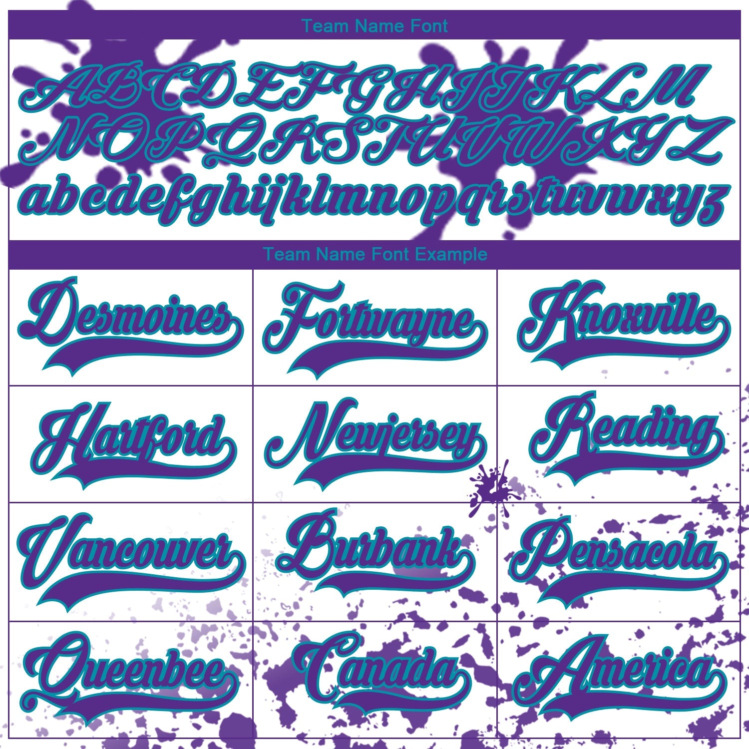 Custom Camo Purple Teal-White Splash Hockey Lace Neck Jersey view 4
