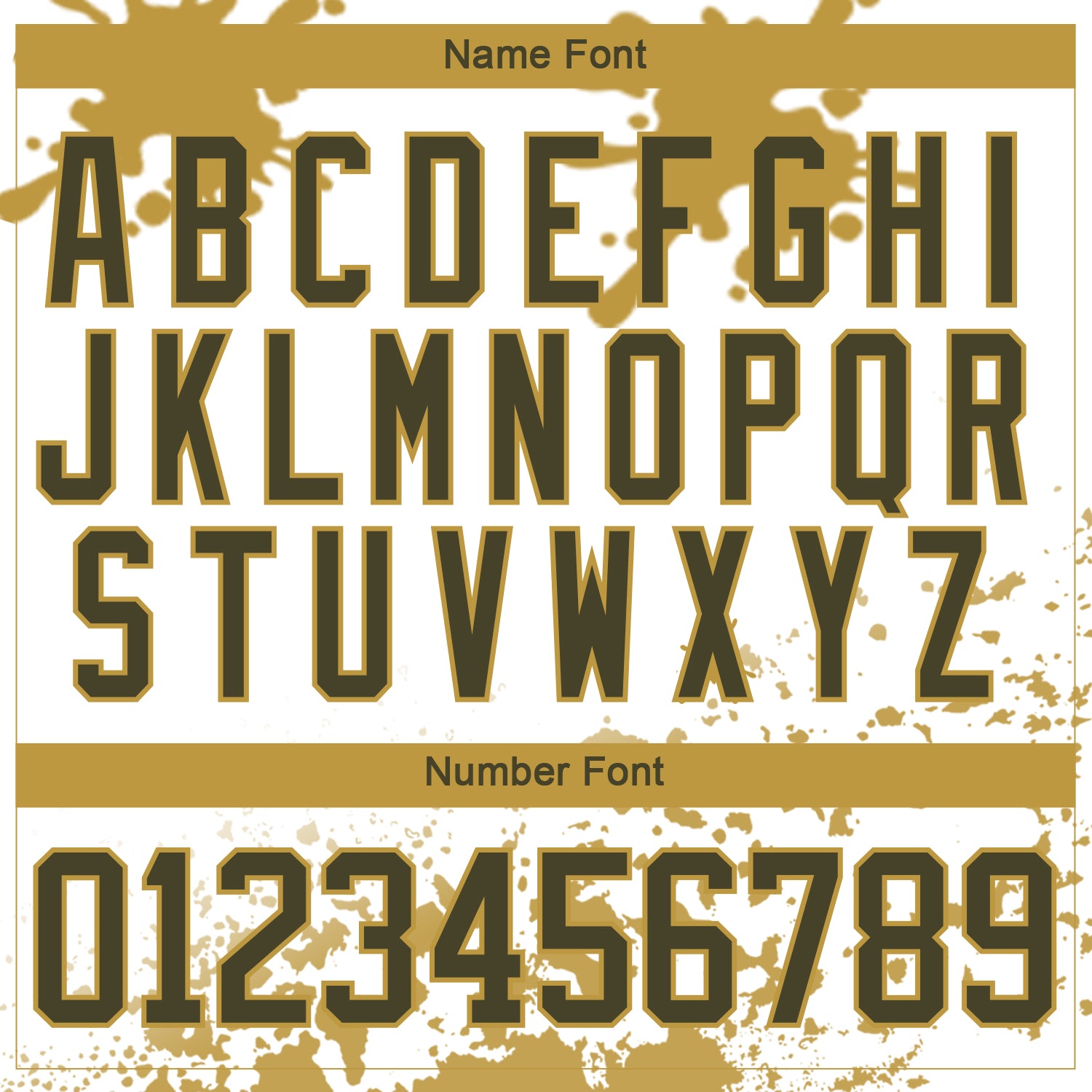 Custom Camo Olive Old Gold-White Splash Hockey Lace Neck Jersey view 5