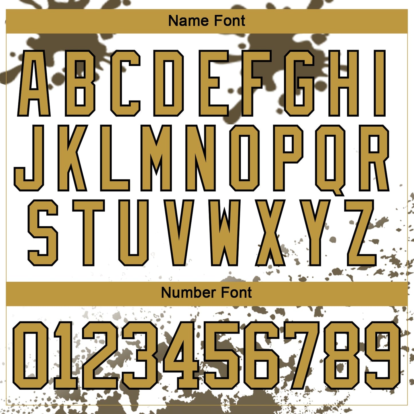 Custom Camo Old Gold Olive Black-White Splash Hockey Lace Neck Jersey view 5