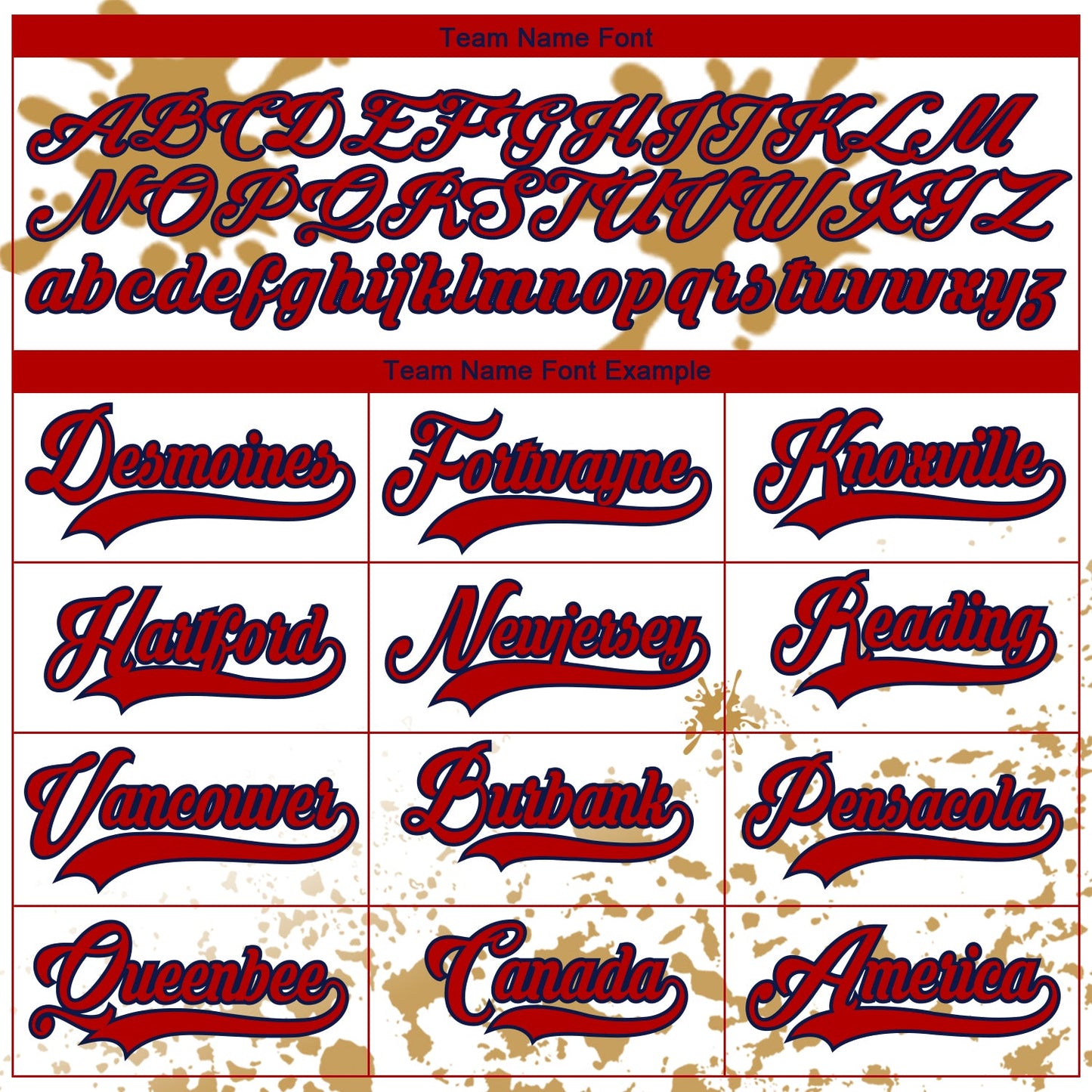 Custom Camo Red Old Gold Navy-White Splash Hockey Lace Neck Jersey view 4