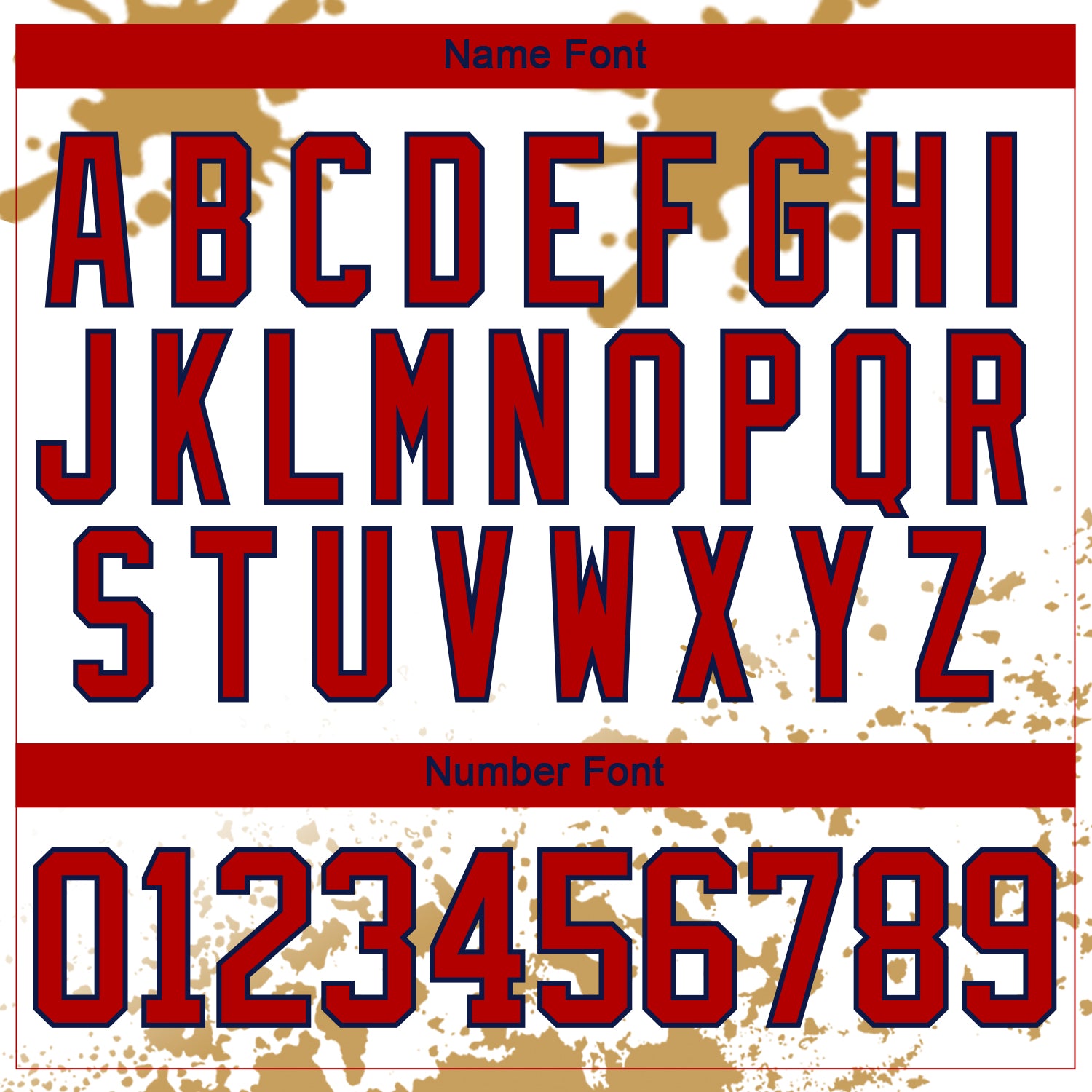 Custom Camo Red Old Gold Navy-White Splash Hockey Lace Neck Jersey view 5