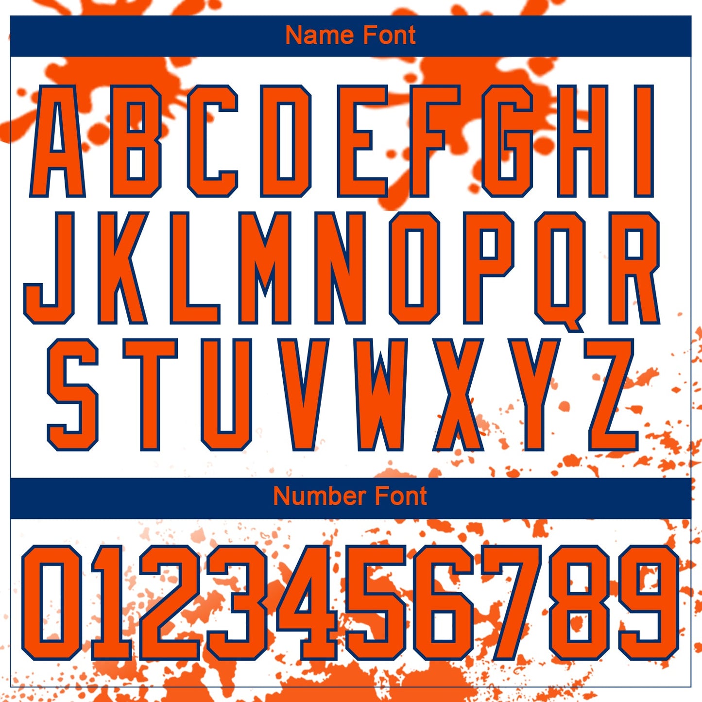 Custom Camo Orange US Navy Blue-White Splash Hockey Lace Neck Jersey view 5