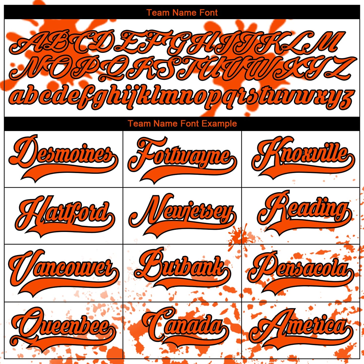 Custom Camo Orange Black-White Splash Hockey Lace Neck Jersey view 4