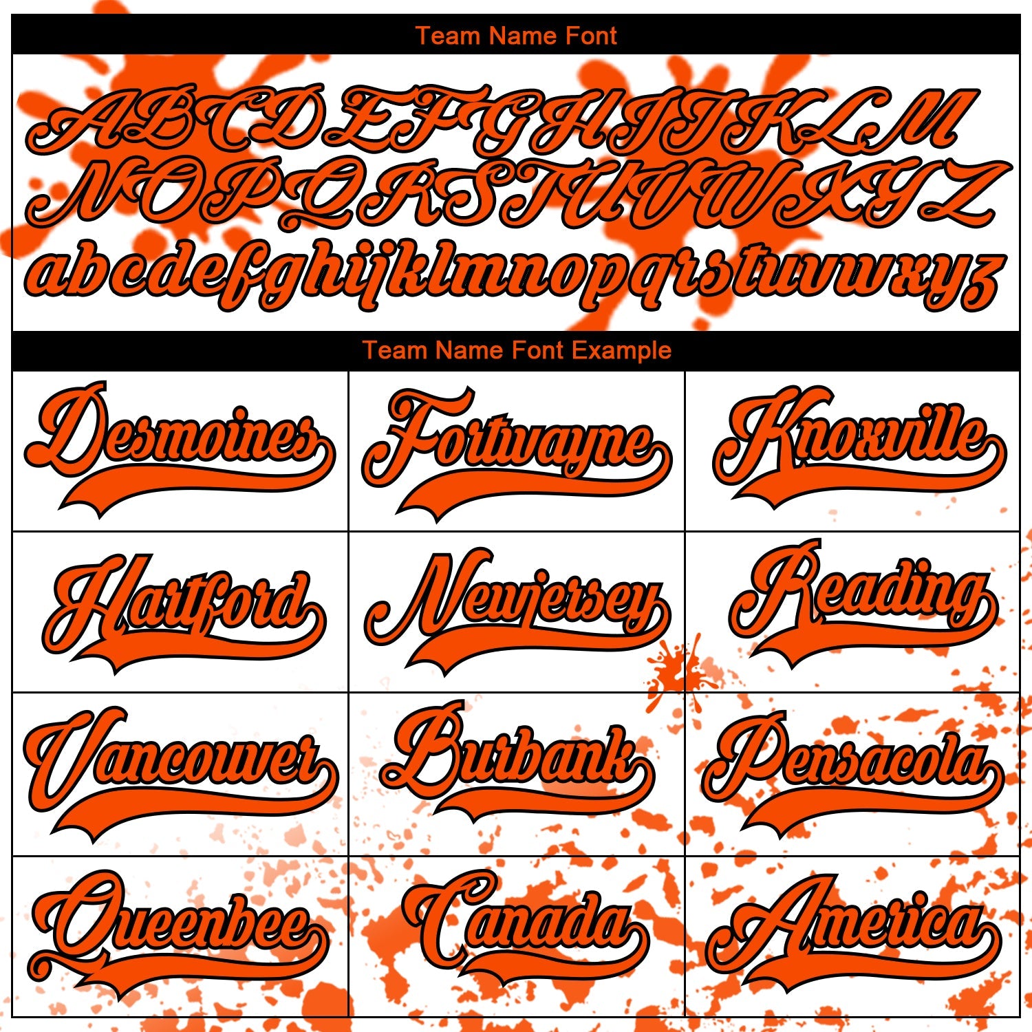 Custom Camo Orange Black-White Splash Hockey Lace Neck Jersey view 4