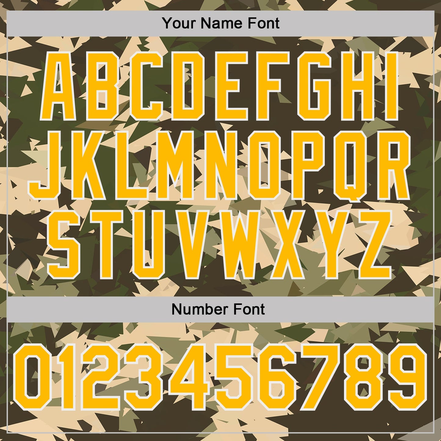 Custom Camo Gold-White Geometric Fragment Camouflage Salute To Service Performance T-Shirt view 4