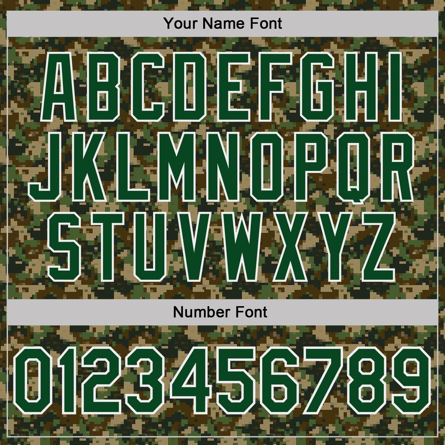 Custom Camo Green-White Woodland Digital Camouflage Pixel Salute To Service Performance T-Shirt view 4