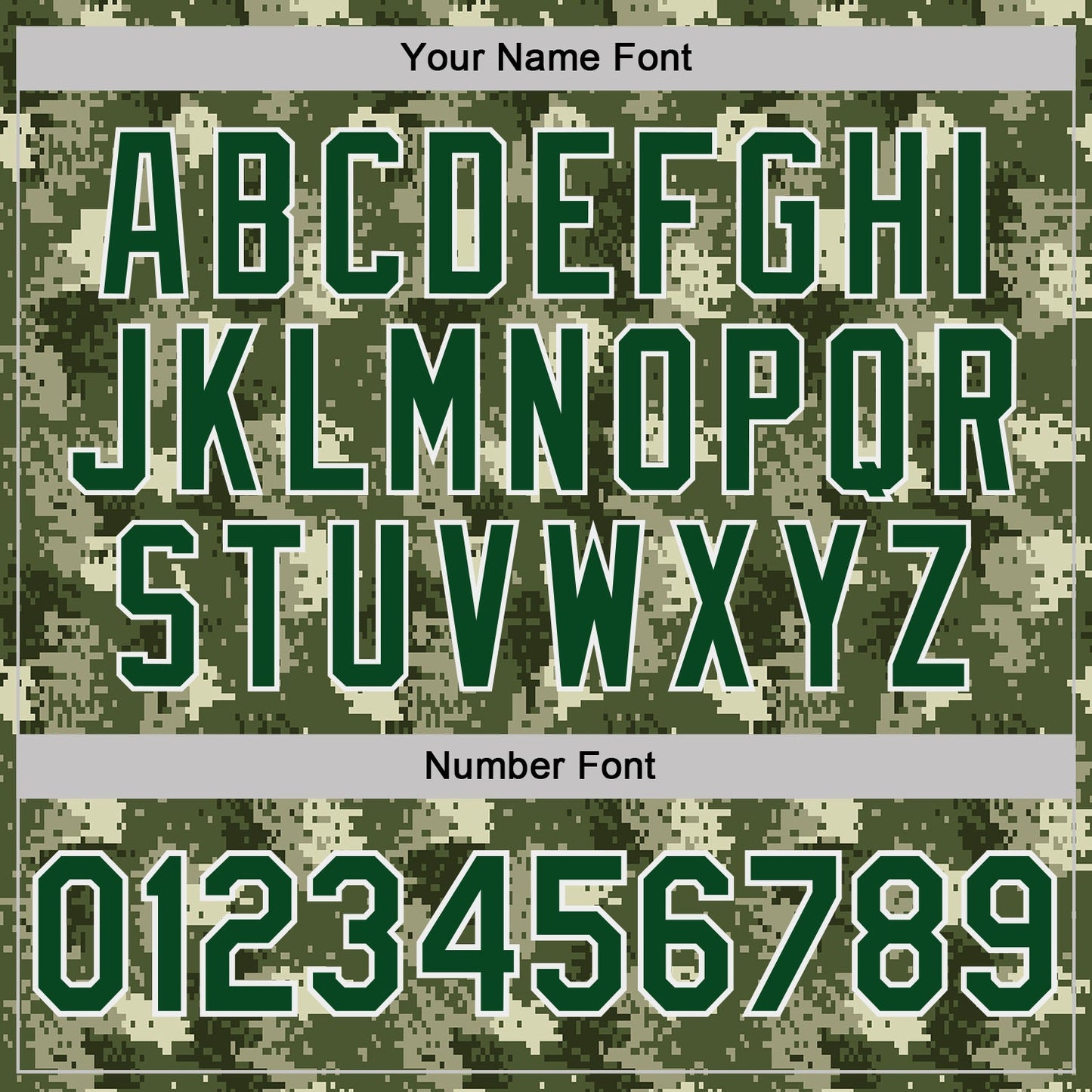 Custom Camo Green-White Woodland Forest Digital Camouflage Pixel Salute To Service Performance T-Shirt view 4