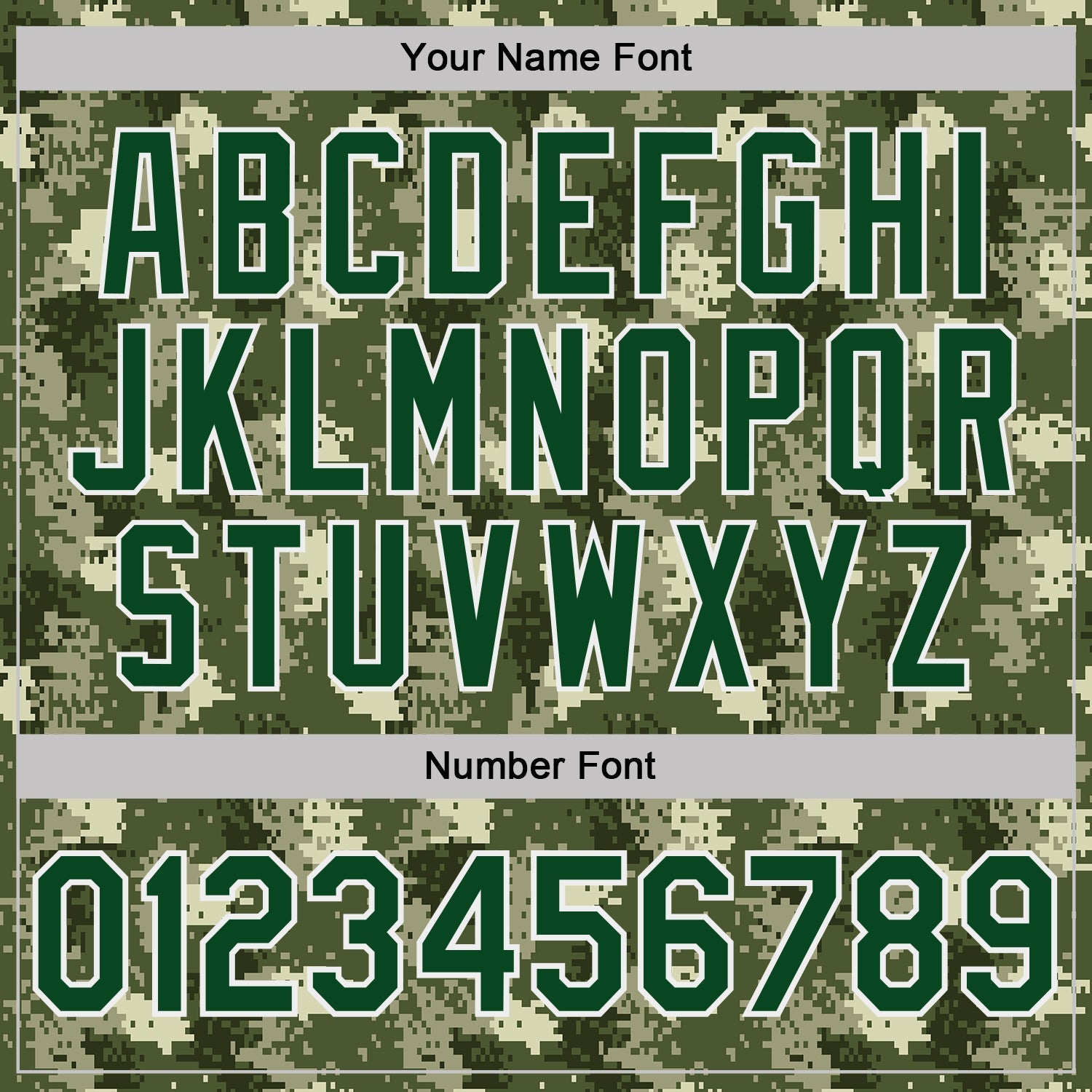 Custom Camo Green-White Woodland Forest Digital Camouflage Pixel Salute To Service Performance T-Shirt view 4