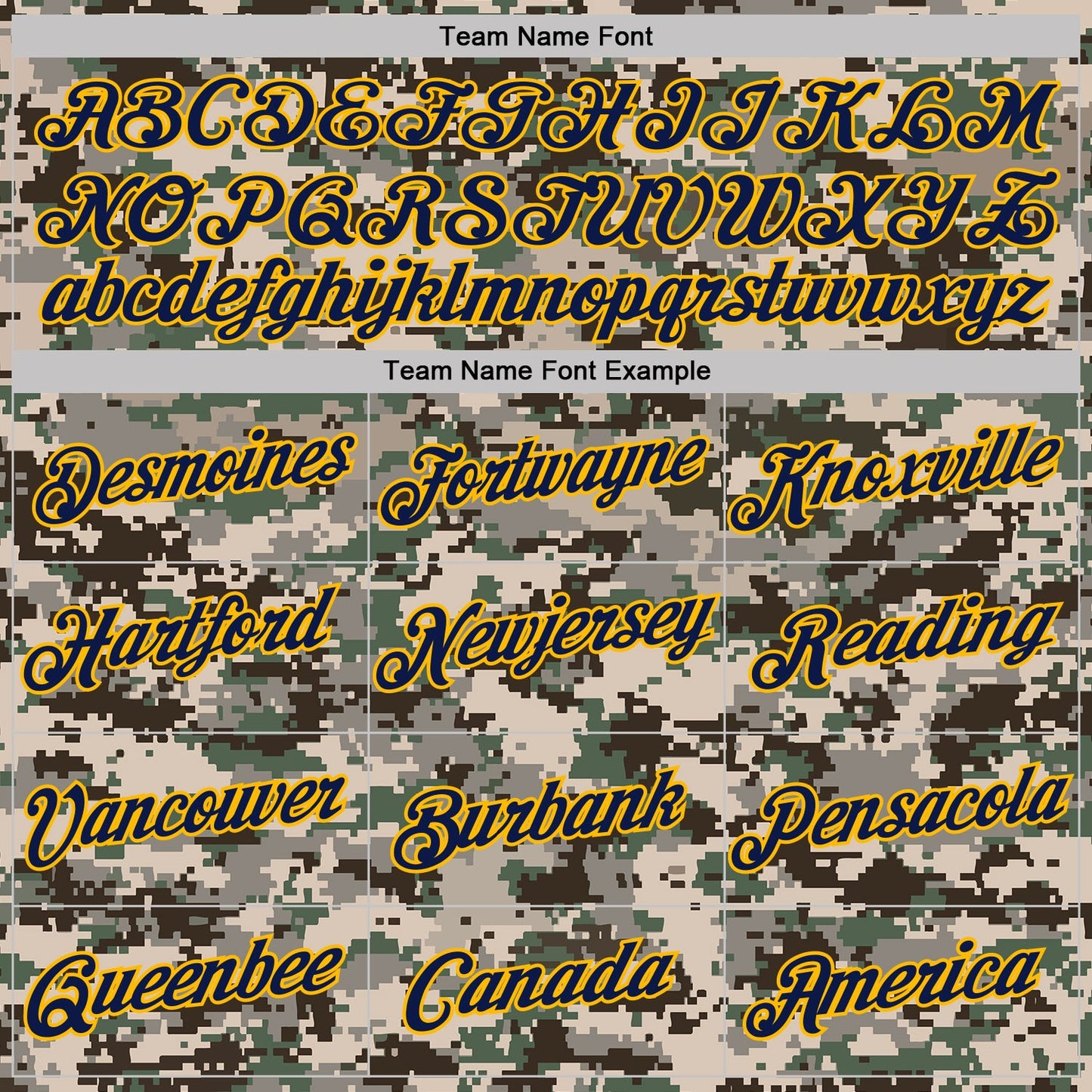 Custom Camo Navy-Gold Urban Digital Camouflage Pixel Salute To Service Performance T-Shirt view 3