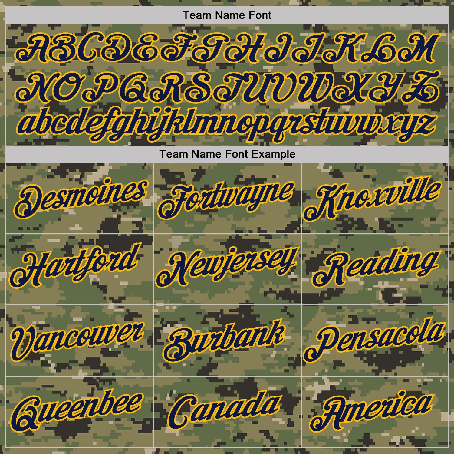 Custom Camo Navy-Gold Woodland Forest Digital Camouflage Pixel Salute To Service Performance T-Shirt view 3