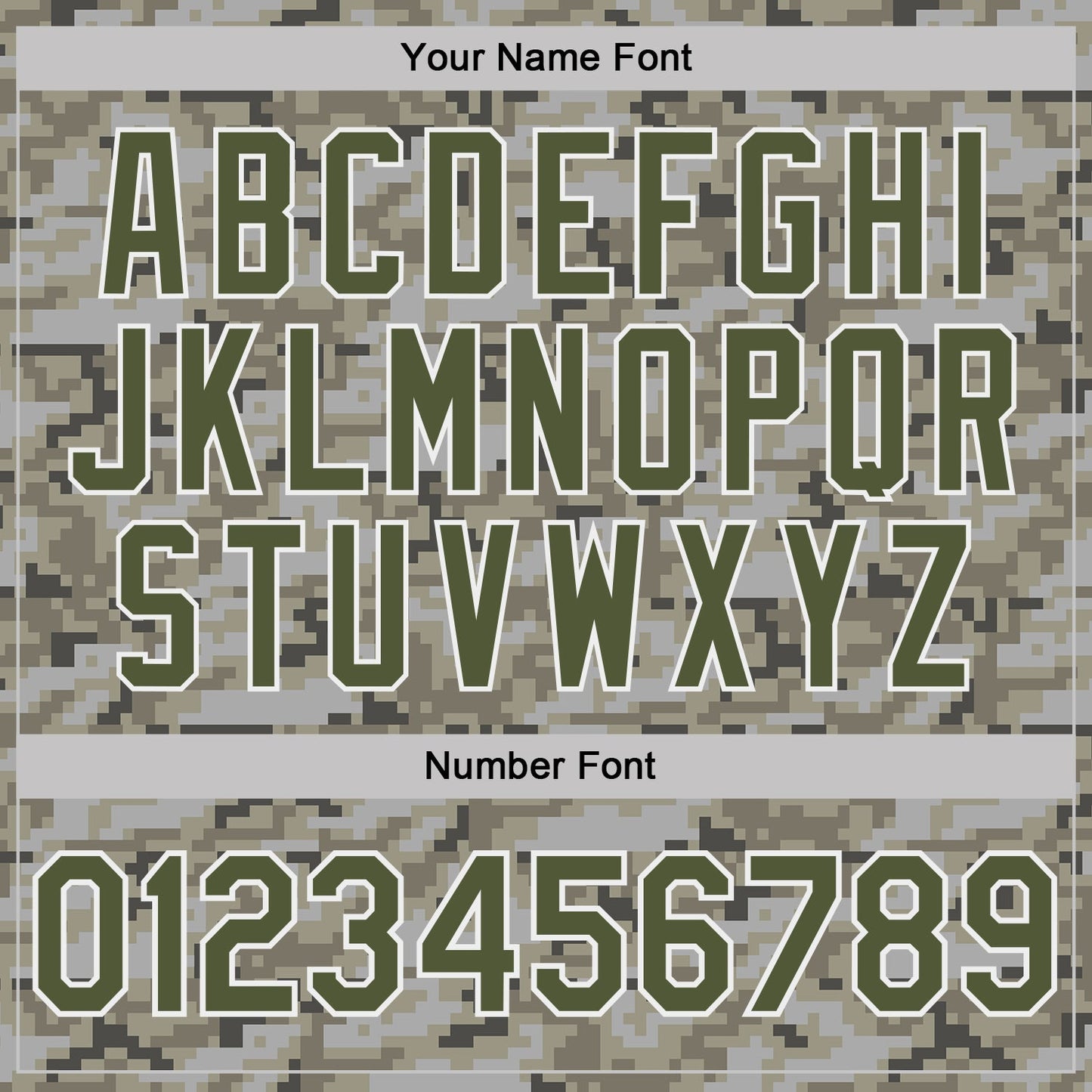 Custom Camo Olive-White Urban Digital Camouflage Pixel Salute To Service Performance T-Shirt view 4