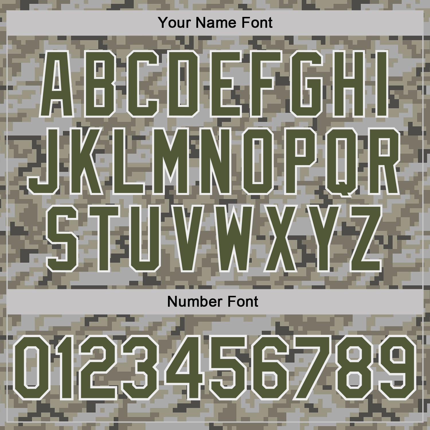 Custom Camo Olive-White Urban Digital Camouflage Pixel Salute To Service Performance T-Shirt view 4