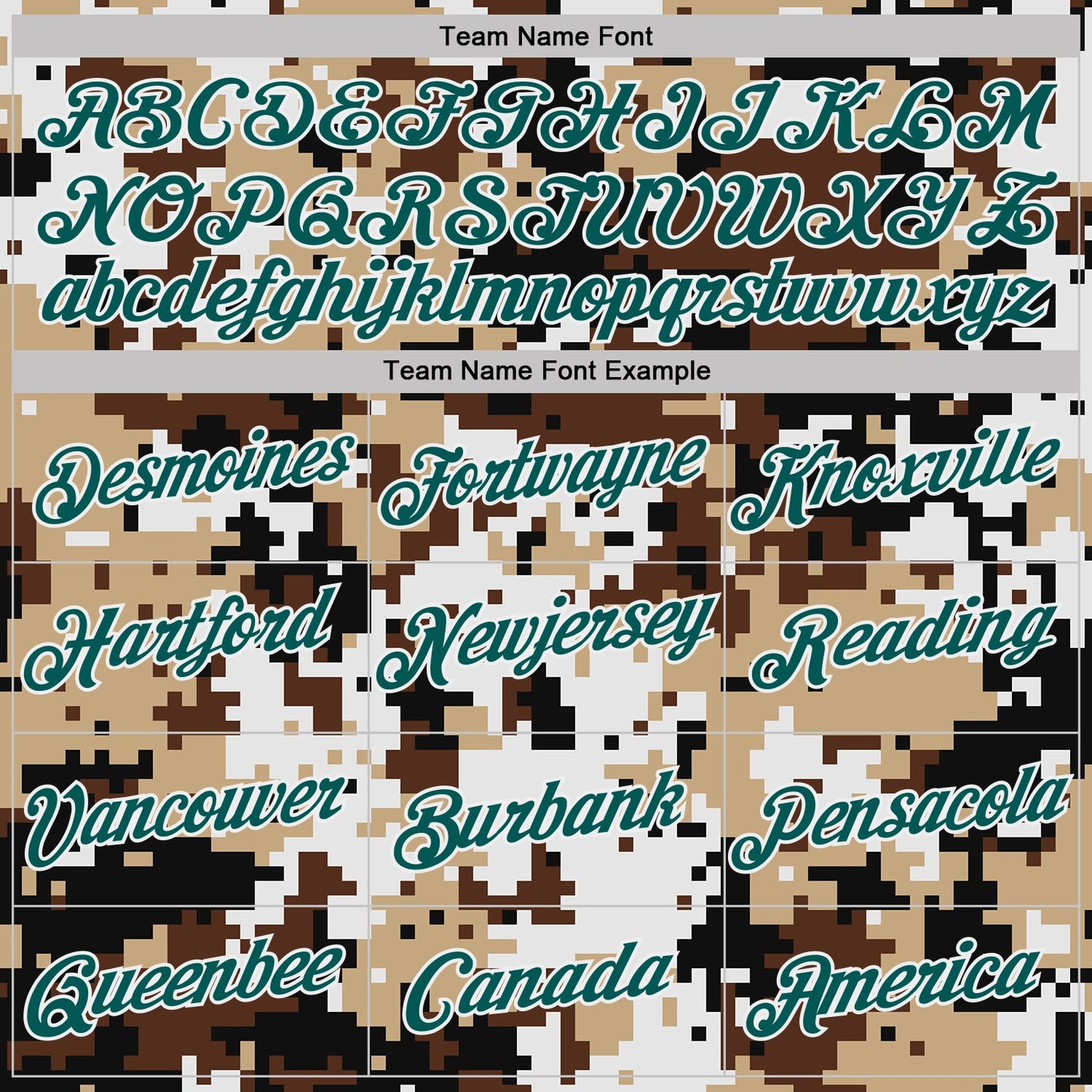 Custom Camo Midnight Green-White Desert Digital Camouflage Pixel Salute To Service Performance T-Shirt view 3