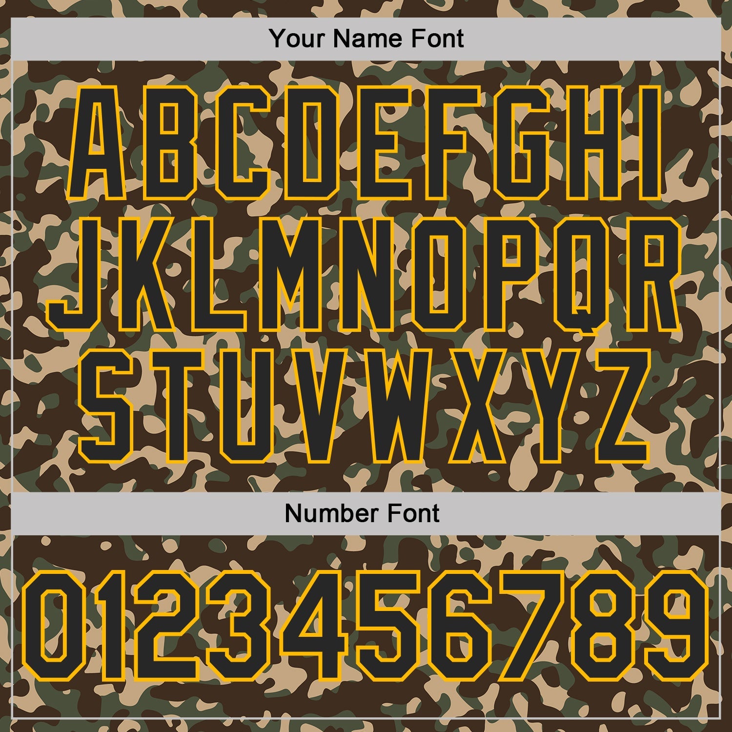 Custom Camo Black-Gold Woodland Forest Digital Camouflage Pixel Salute To Service Performance T-Shirt view 4