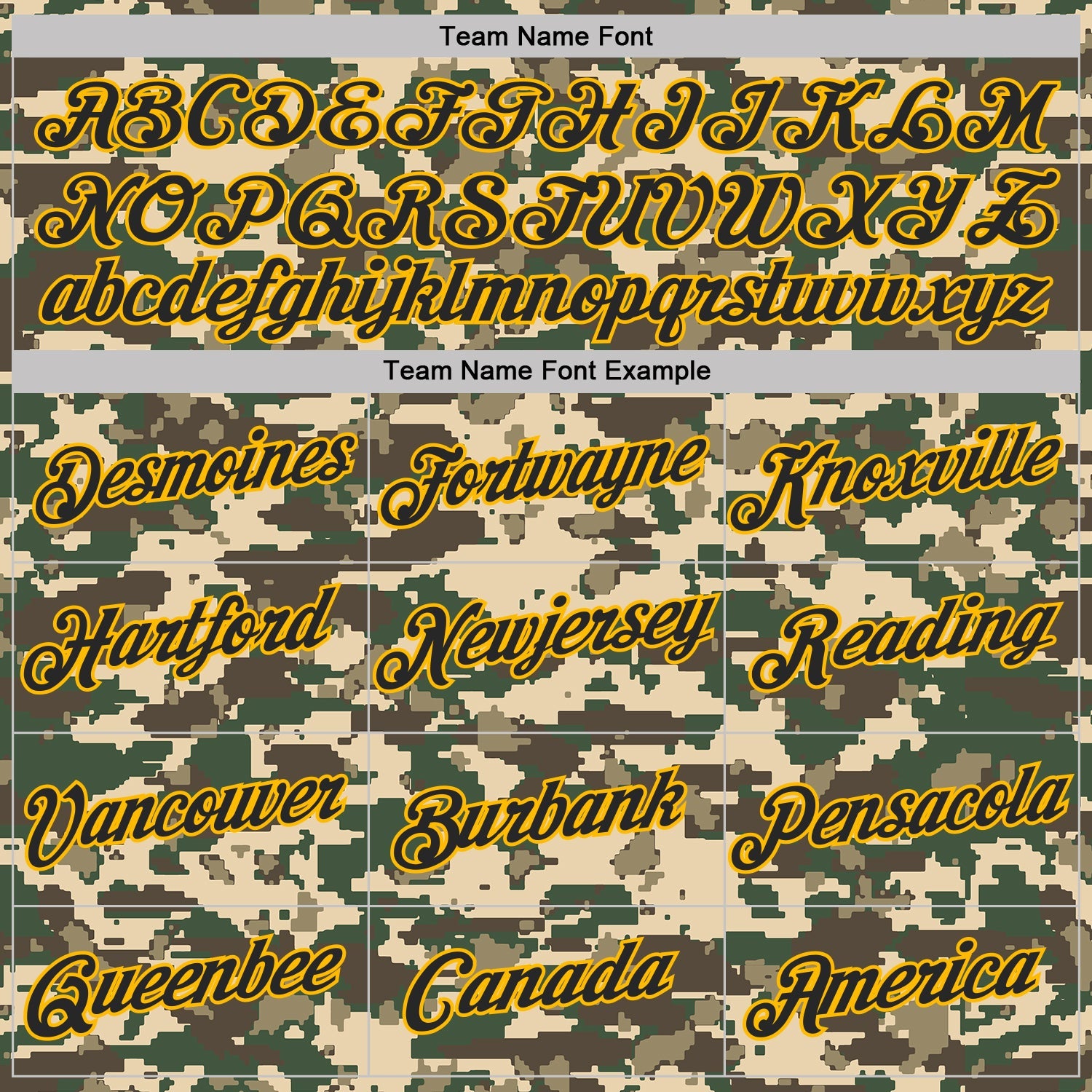 Custom Camo Black-Gold Woodland Forest Digital Camouflage Pixel Salute To Service Performance T-Shirt view 3