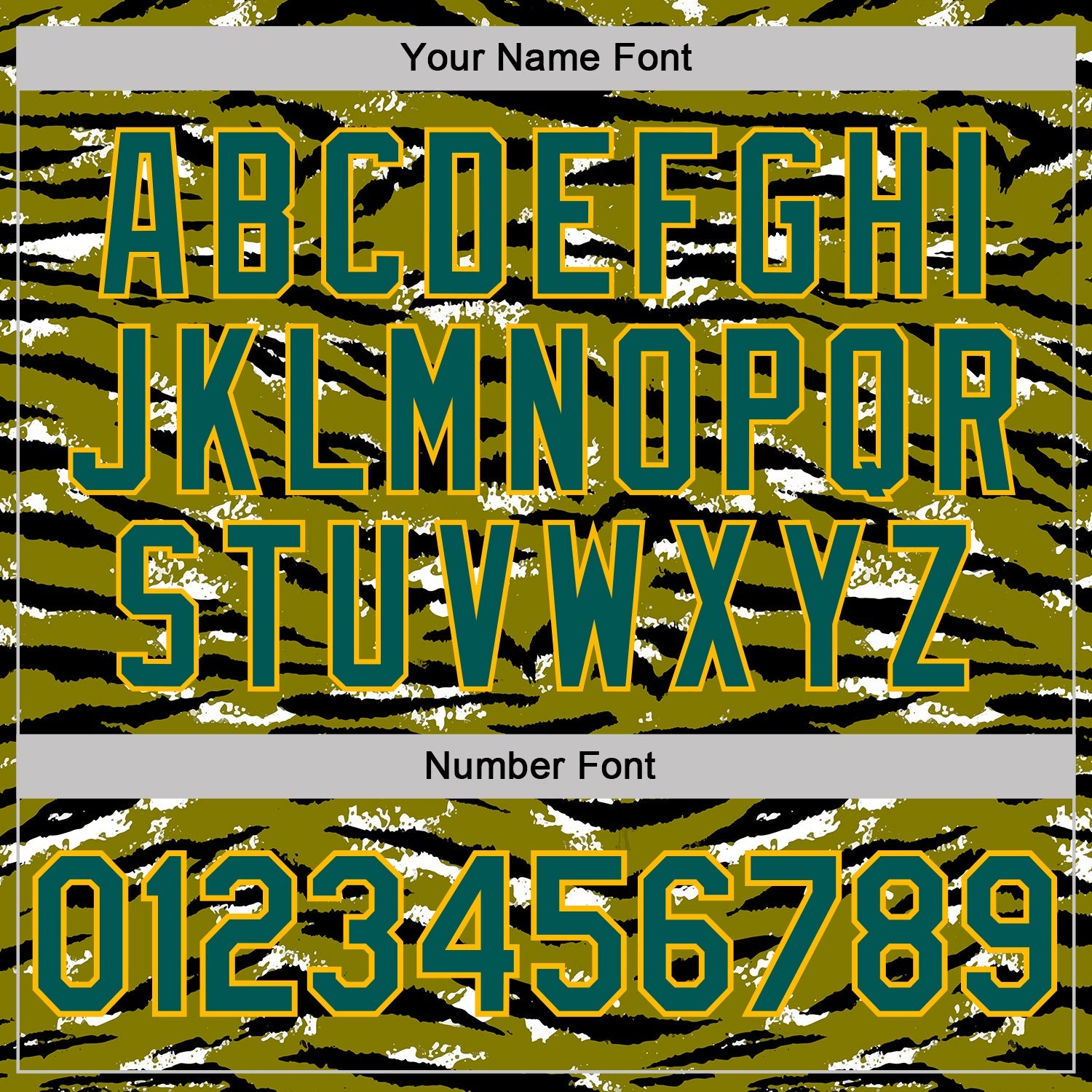 Custom Camo Midnight Green-Gold Tiger Stripe Camouflage Salute To Service Performance T-Shirt view 4