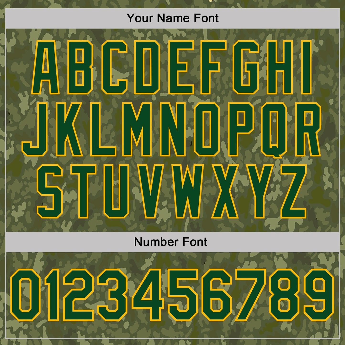 Custom Camo Green-Gold Woodland Forest Digital Camouflage Salute To Service Performance T-Shirt view 4