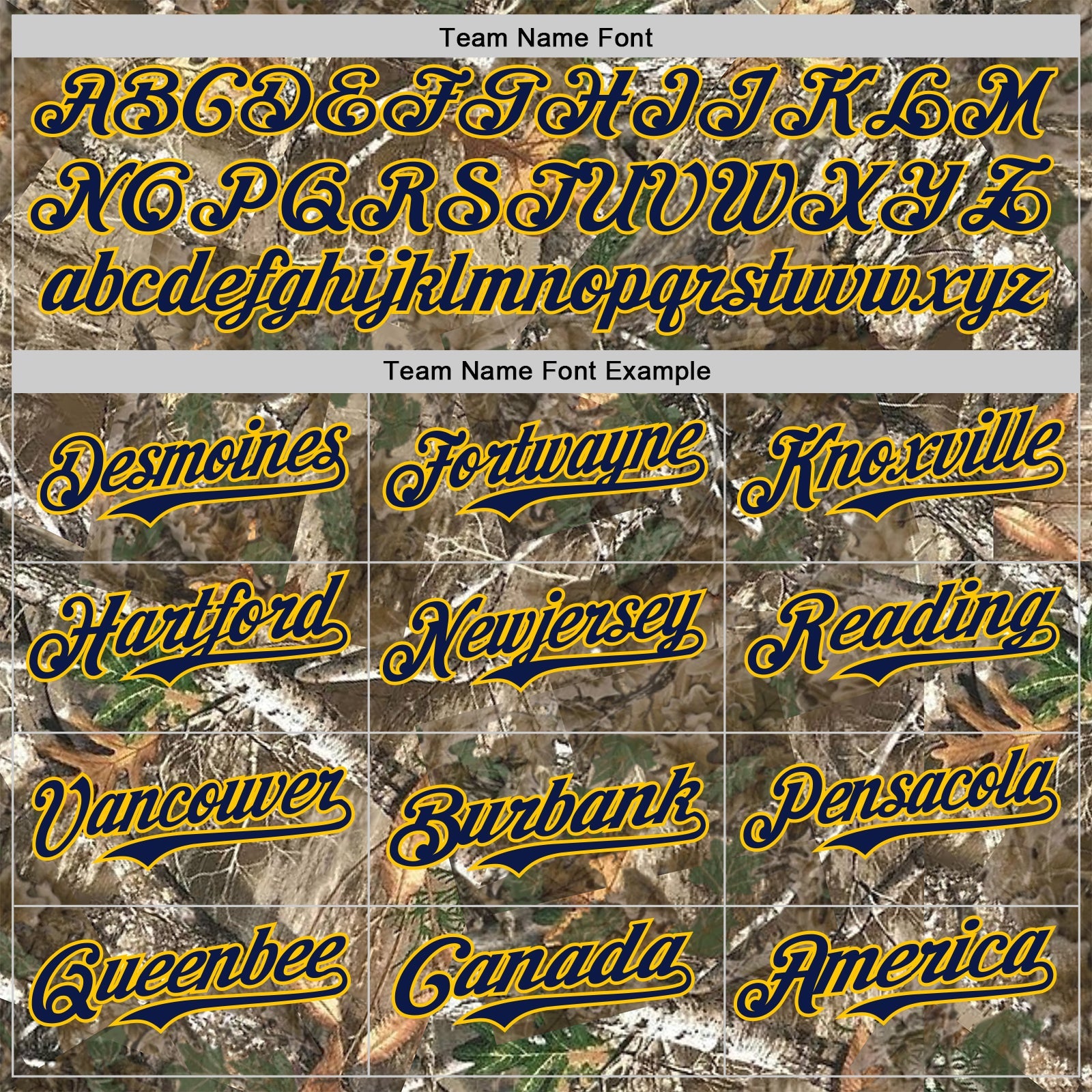 Custom Camo Navy-Yellow Woodland Forest Camouflage Authentic Salute To Service Baseball Jersey view 4