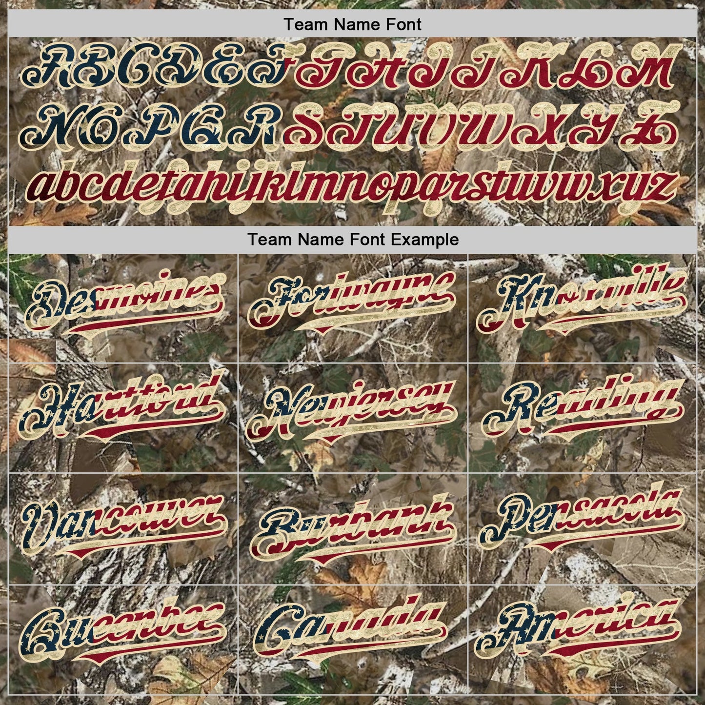 Custom Camo Vintage USA Flag-Cream Woodland Forest Camouflage Authentic Salute To Service Baseball Jersey view 4
