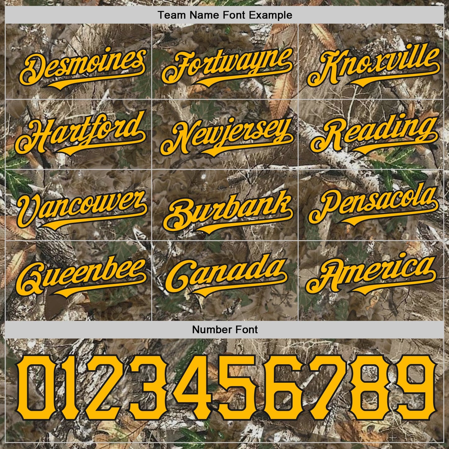 Custom Camo Gold-Black Woodland Forest Camouflage Authentic Salute To Service Baseball Jersey view 4