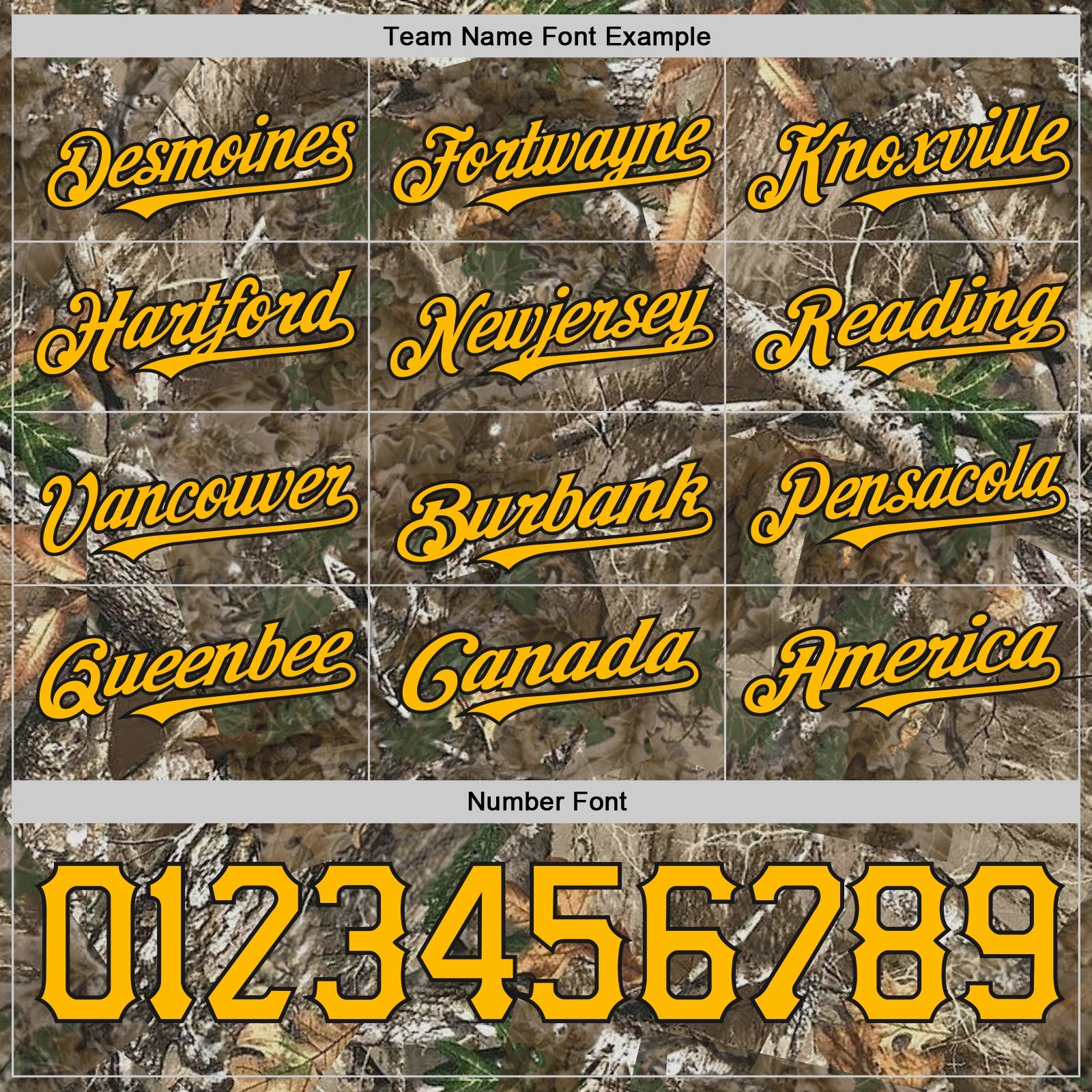 Custom Camo Gold-Black Woodland Forest Camouflage Authentic Salute To Service Baseball Jersey view 4