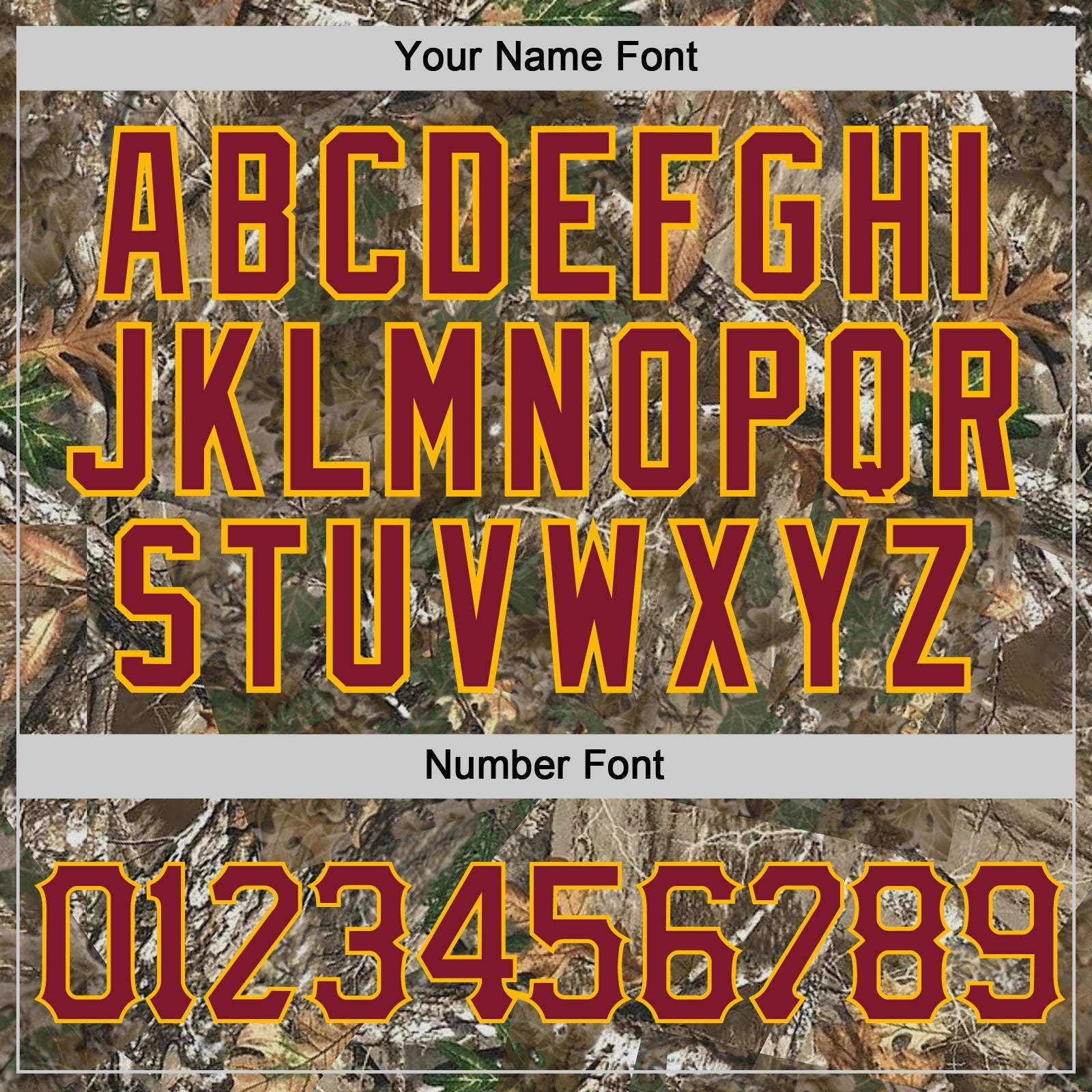 Custom Camo Crimson-Gold Woodland Forest Camouflage Authentic Salute To Service Baseball Jersey view 5