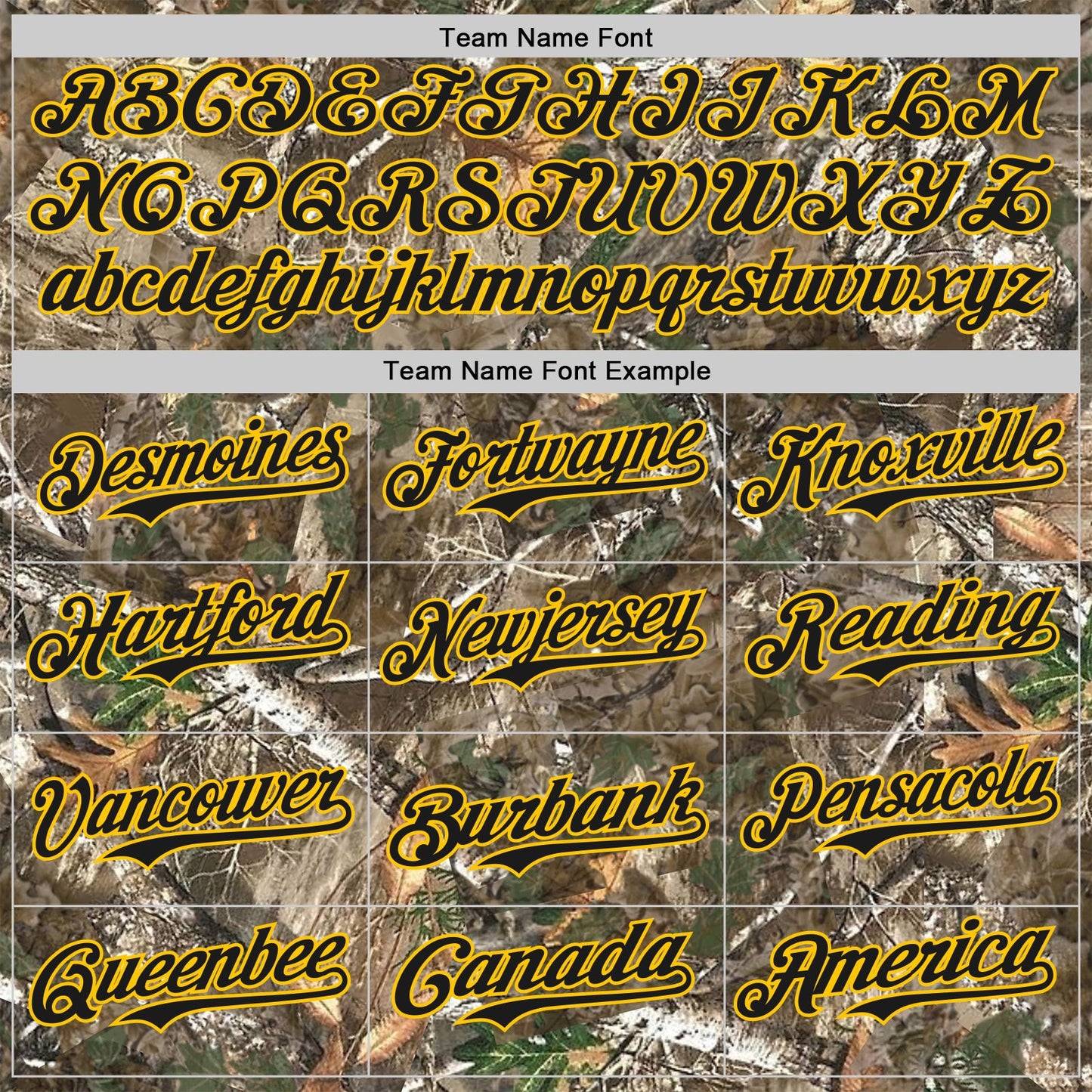 Custom Camo Black-Yellow Woodland Forest Camouflage Authentic Salute To Service Baseball Jersey view 4