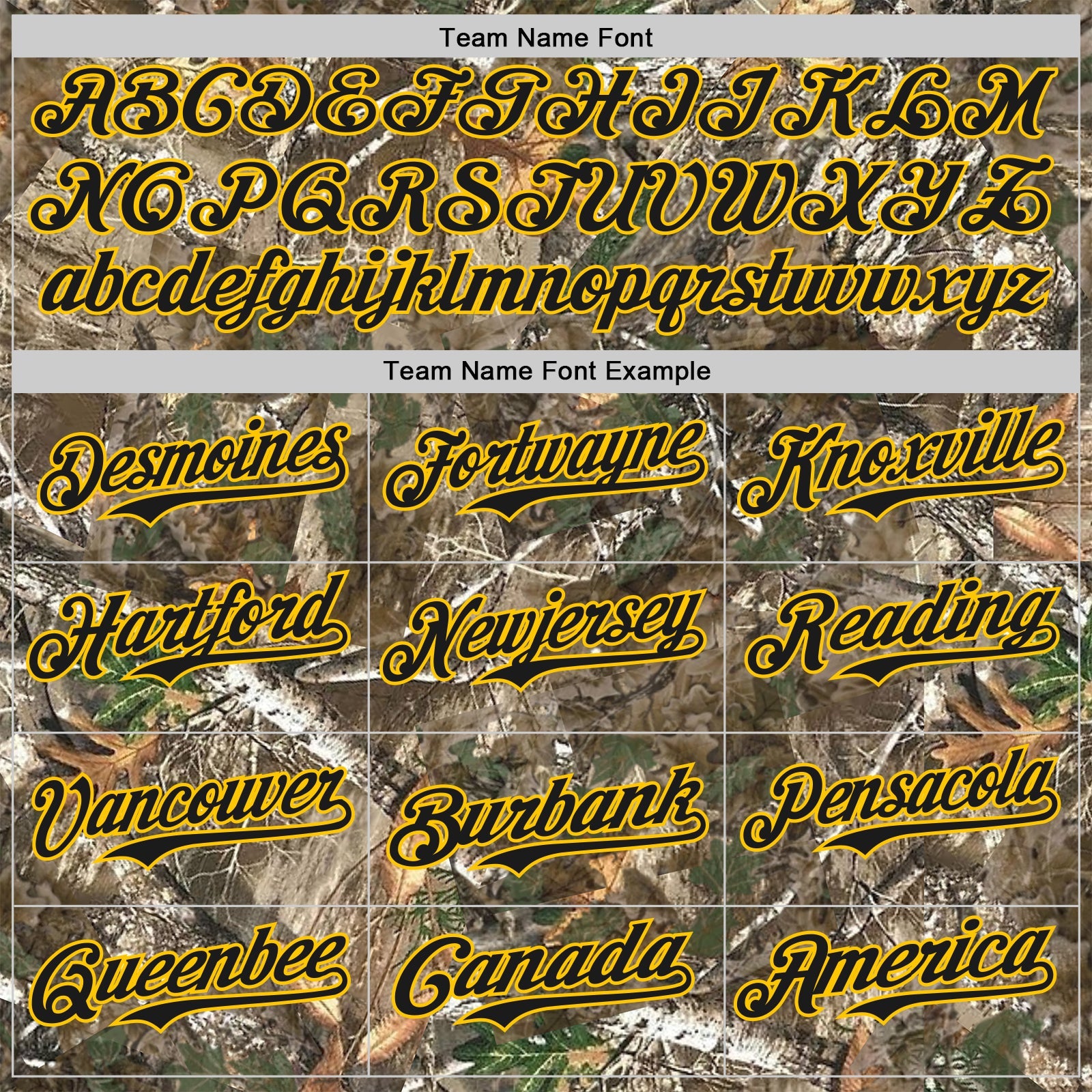 Custom Camo Black-Yellow Woodland Forest Camouflage Authentic Salute To Service Baseball Jersey view 4