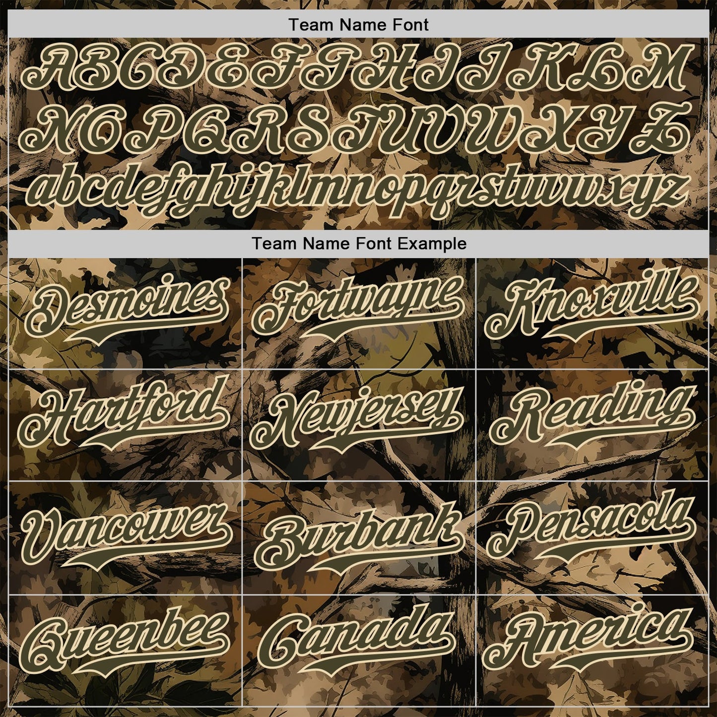 Custom Camo Olive-Cream Woodland Forest Tactical Camouflage Outdoor Leaf Authentic Baseball Jersey view 4