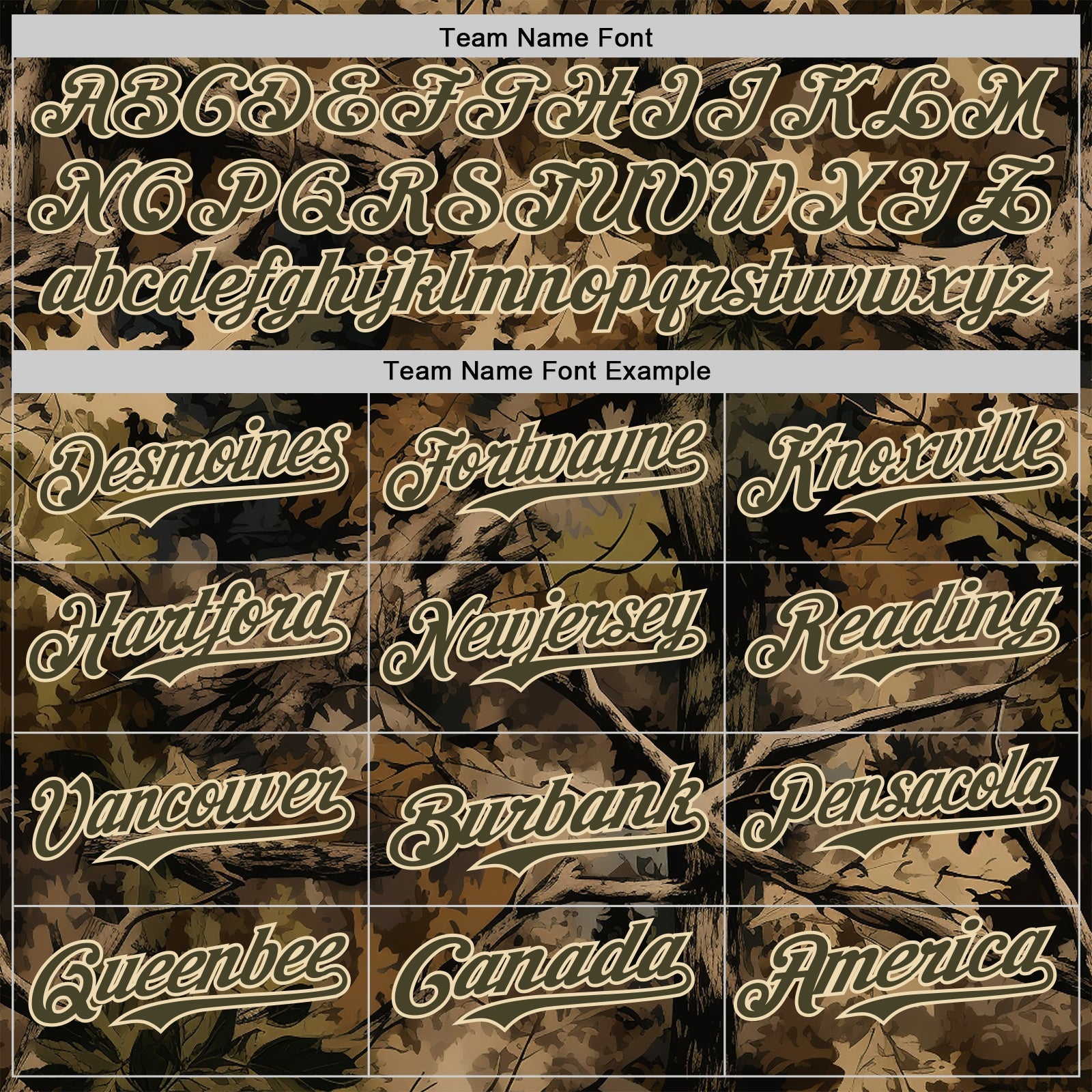 Custom Camo Olive-Cream Woodland Forest Tactical Camouflage Outdoor Leaf Authentic Baseball Jersey view 4
