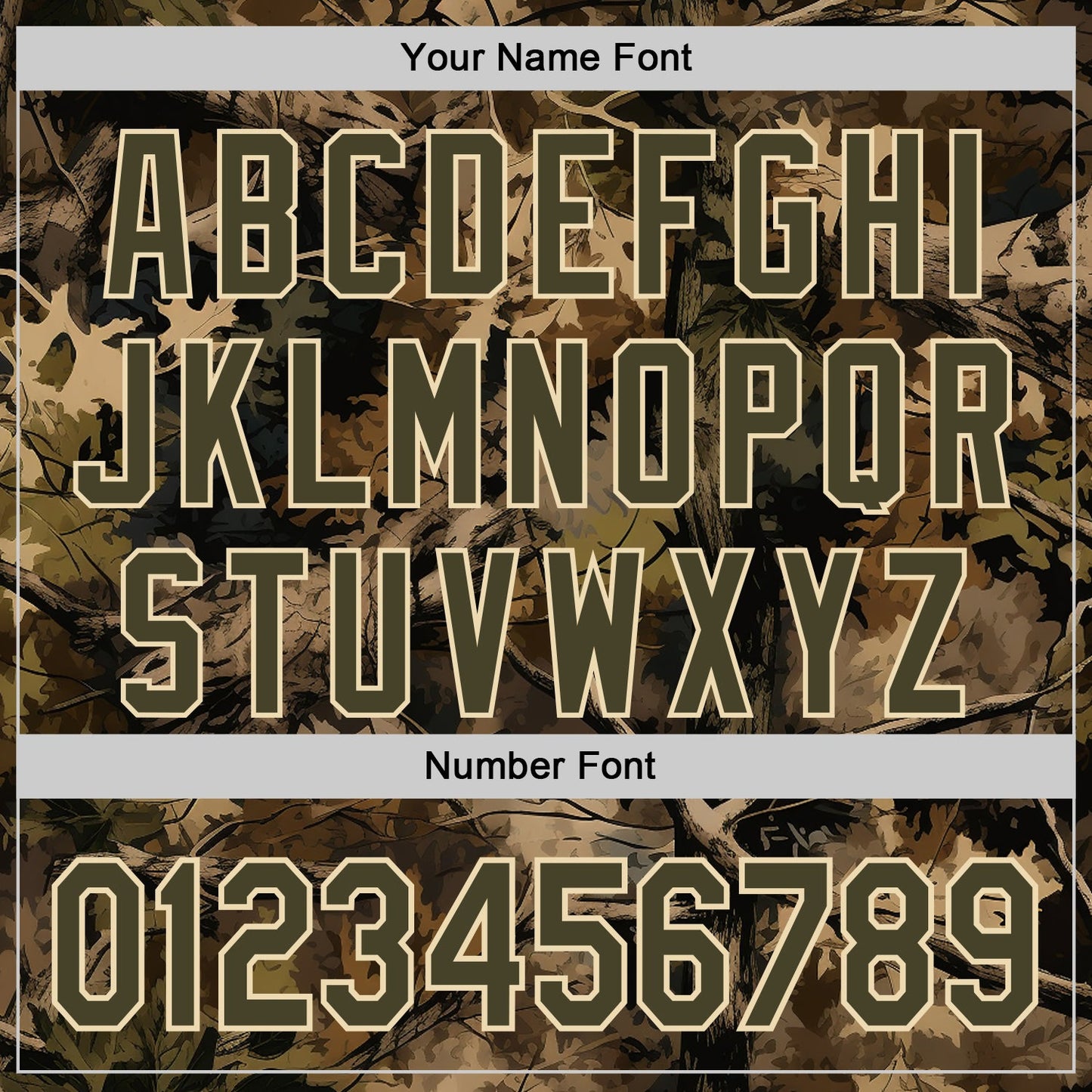 Custom Camo Olive-Cream Woodland Forest Tactical Camouflage Outdoor Leaf Authentic Baseball Jersey view 5
