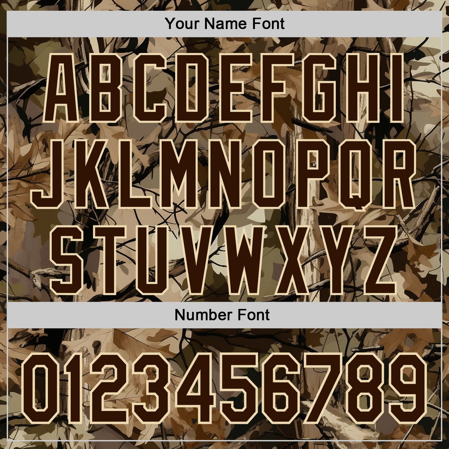 Custom Camo Brown-Cream Woodland Forest Tactical Camouflage Outdoor Leaf Authentic Baseball Jersey view 5