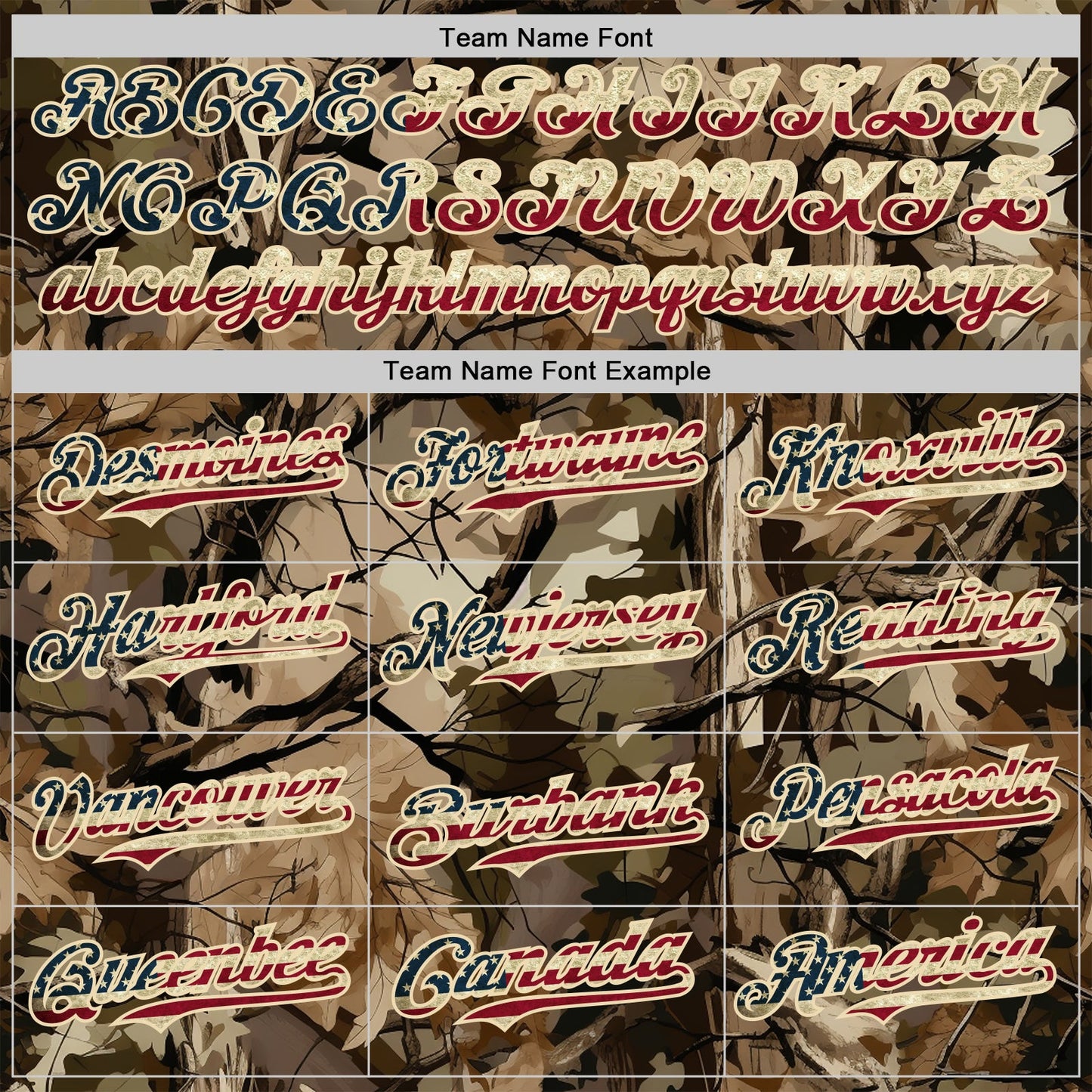 Custom Camo Vintage USA Flag Cream-Black Woodland Forest Tactical Camouflage Outdoor Leaf Authentic Baseball Jersey view 4