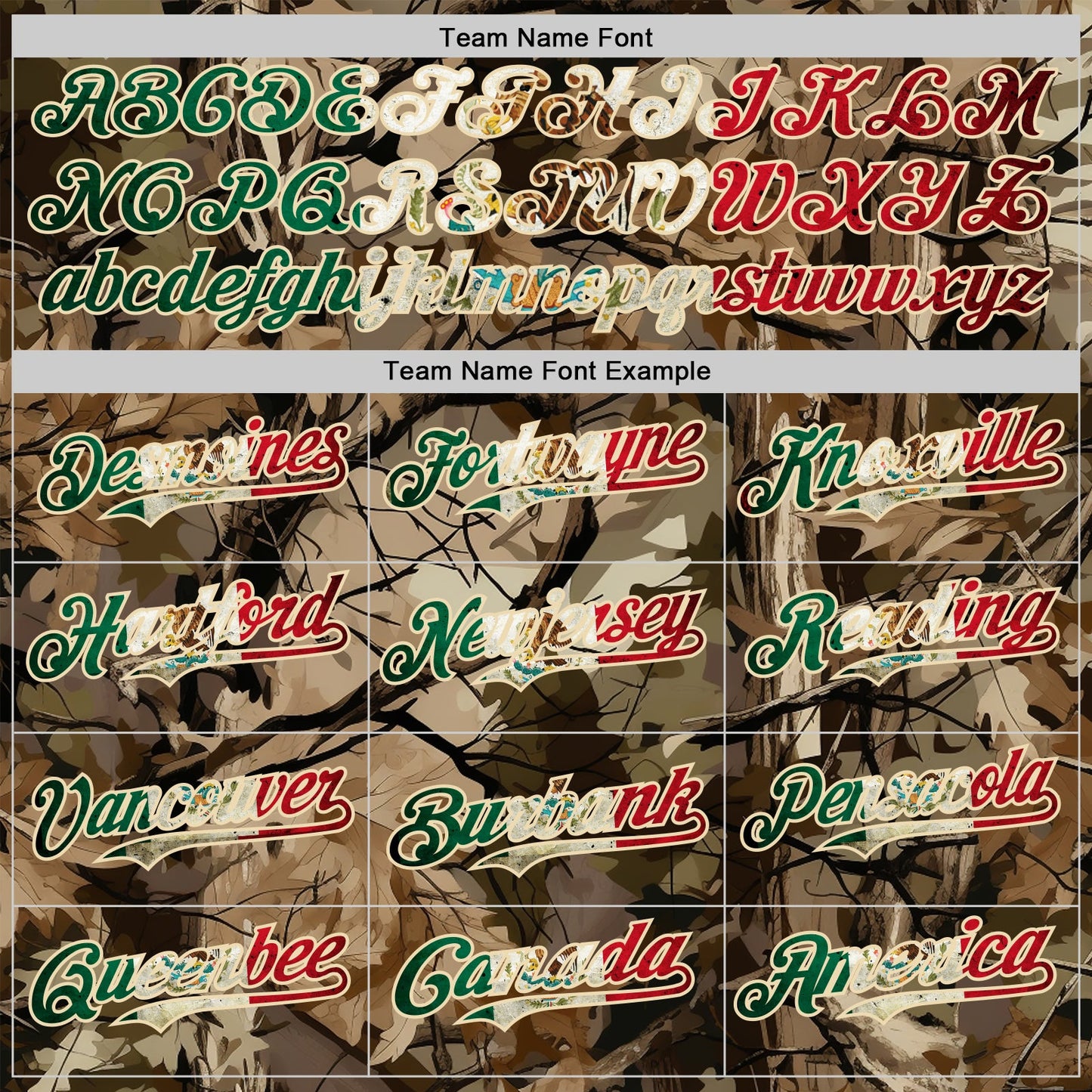 Custom Camo Vintage Mexican Flag Cream-Red Woodland Forest Tactical Camouflage Outdoor Leaf Authentic Baseball Jersey view 4