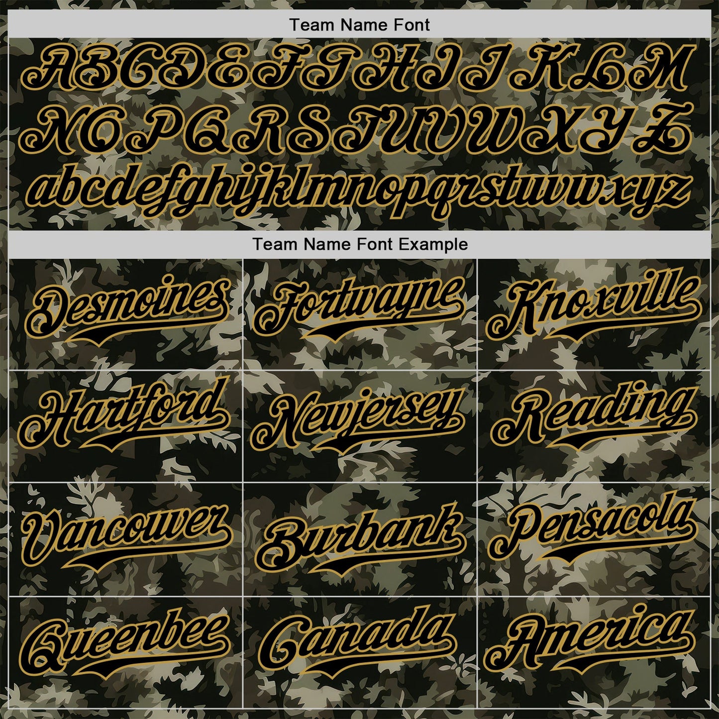 Custom Camo Black-Old Gold Woodland Forest Tactical Camouflage Outdoor Leaf Authentic Baseball Jersey view 4