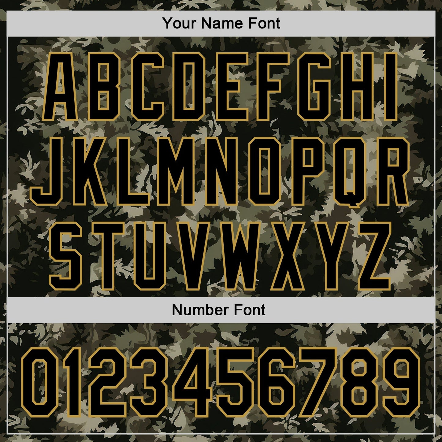 Custom Camo Black-Old Gold Woodland Forest Tactical Camouflage Outdoor Leaf Authentic Baseball Jersey view 5
