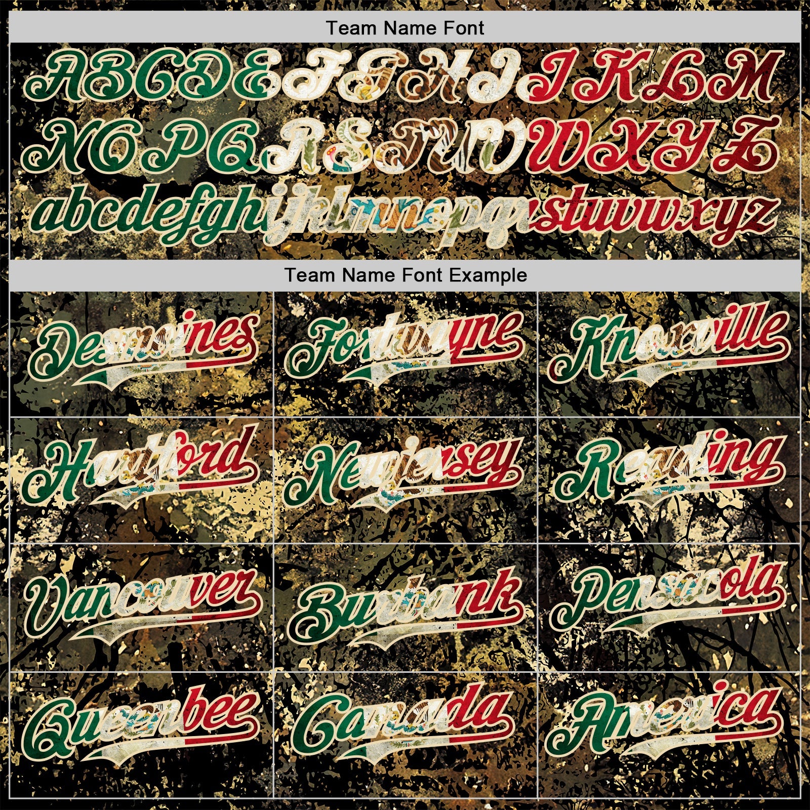 Custom Camo Vintage Mexican Flag Cream-Black Woodland Forest Tactical Camouflage Outdoor Leaf Authentic Baseball Jersey view 4